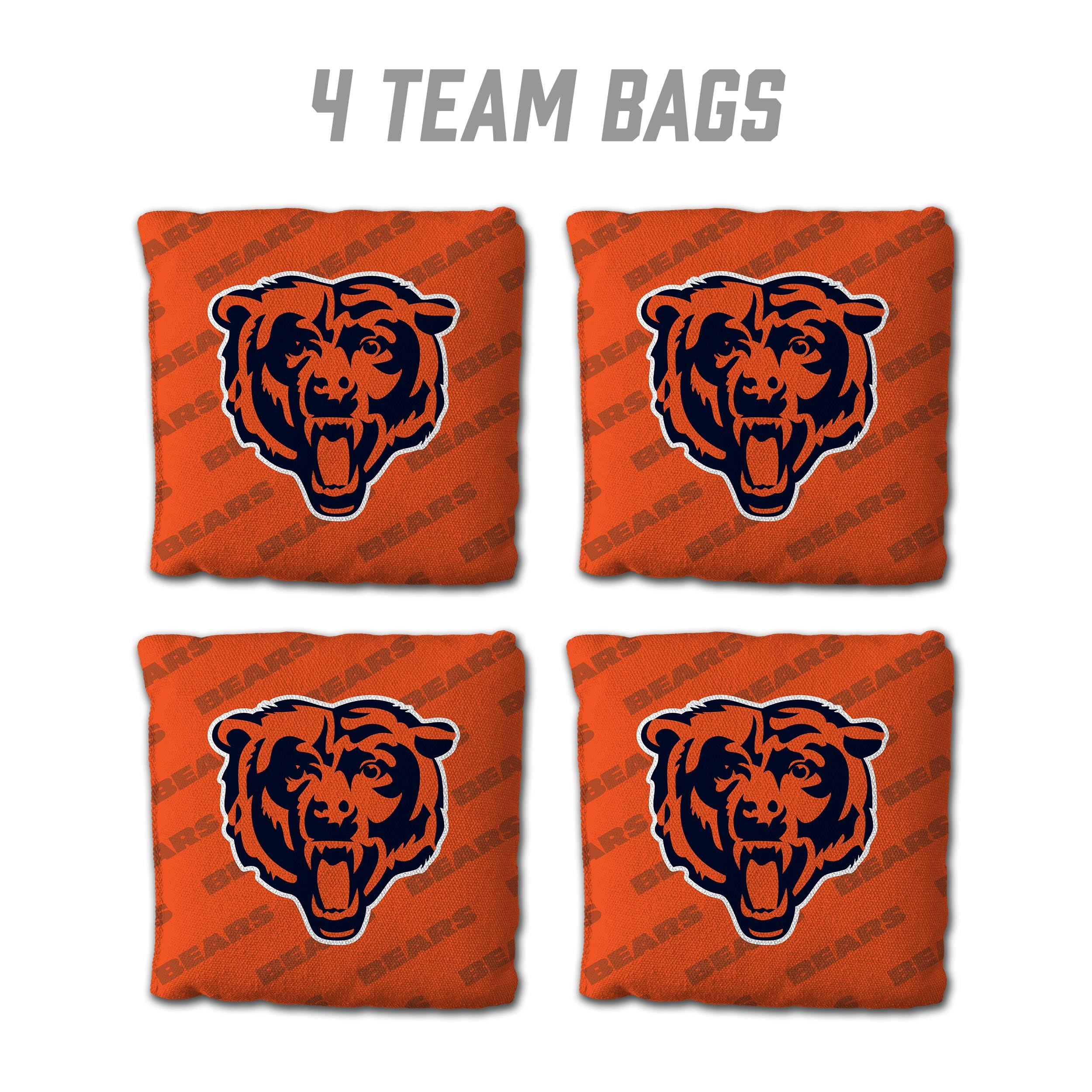 YouTheFan NFL Chicago Bears Cornhole Bags - 4PK - Orange - Sports Collectibles, Sports Memorabilia, Sports Fan Shop, Sports Gifts