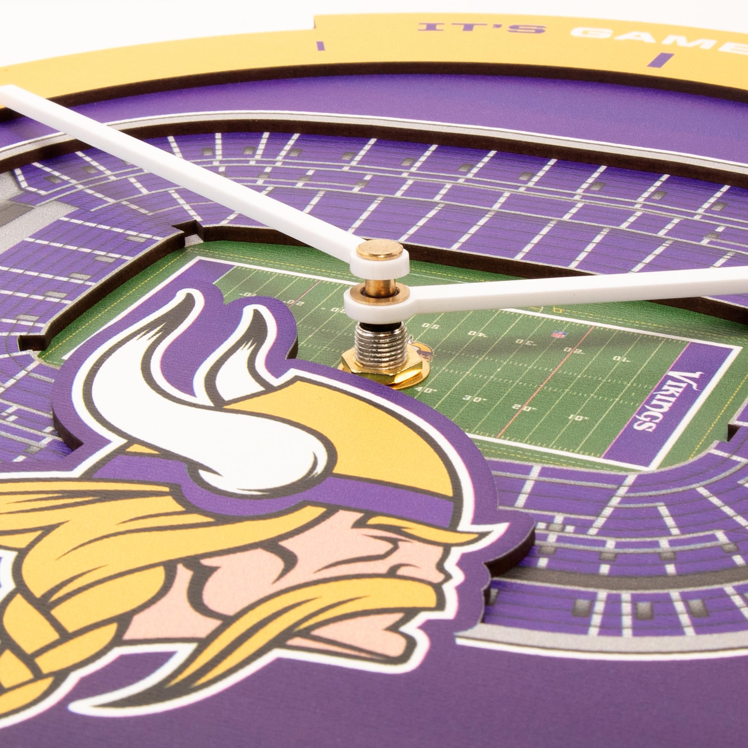 YouTheFan NFL Minnesota Vikings 3D StadiumView Clock - Sports Collectibles, Sports Memorabilia, Sports Fan Shop, Sports Gifts