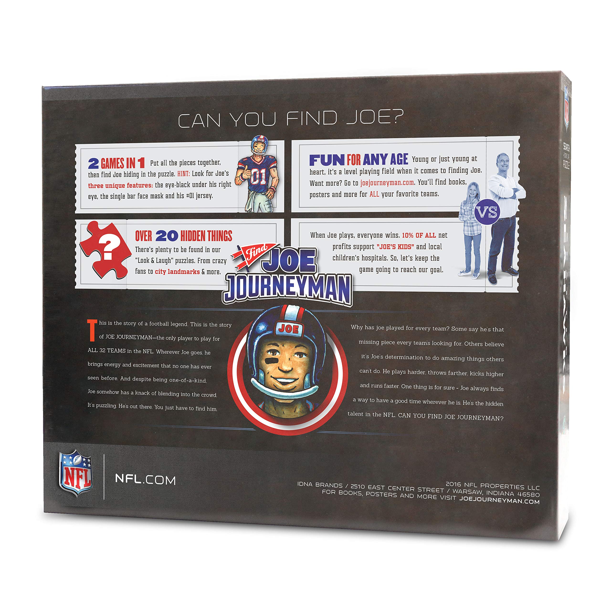 YouTheFan NFL Joe Journeyman 18'' x 24'' 500-Piece Team Puzzle - Sports Collectibles, Sports Memorabilia, Sports Fan Shop, Sports Gifts