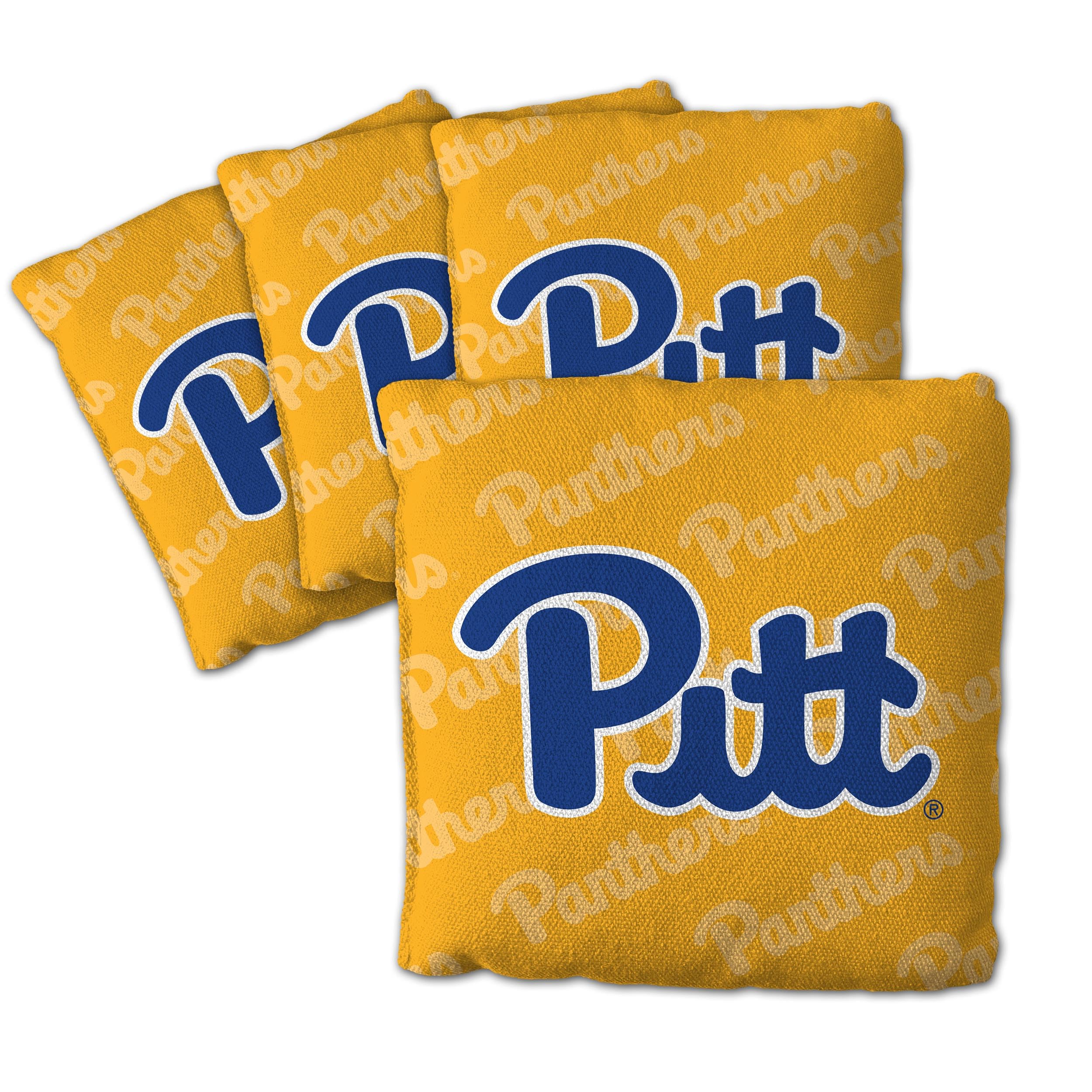 YouTheFan NCAA Pittsburgh Panthers Cornhole Bags - 4PK - Yellow - Sports Collectibles, Sports Memorabilia, Sports Fan Shop, Sports Gifts