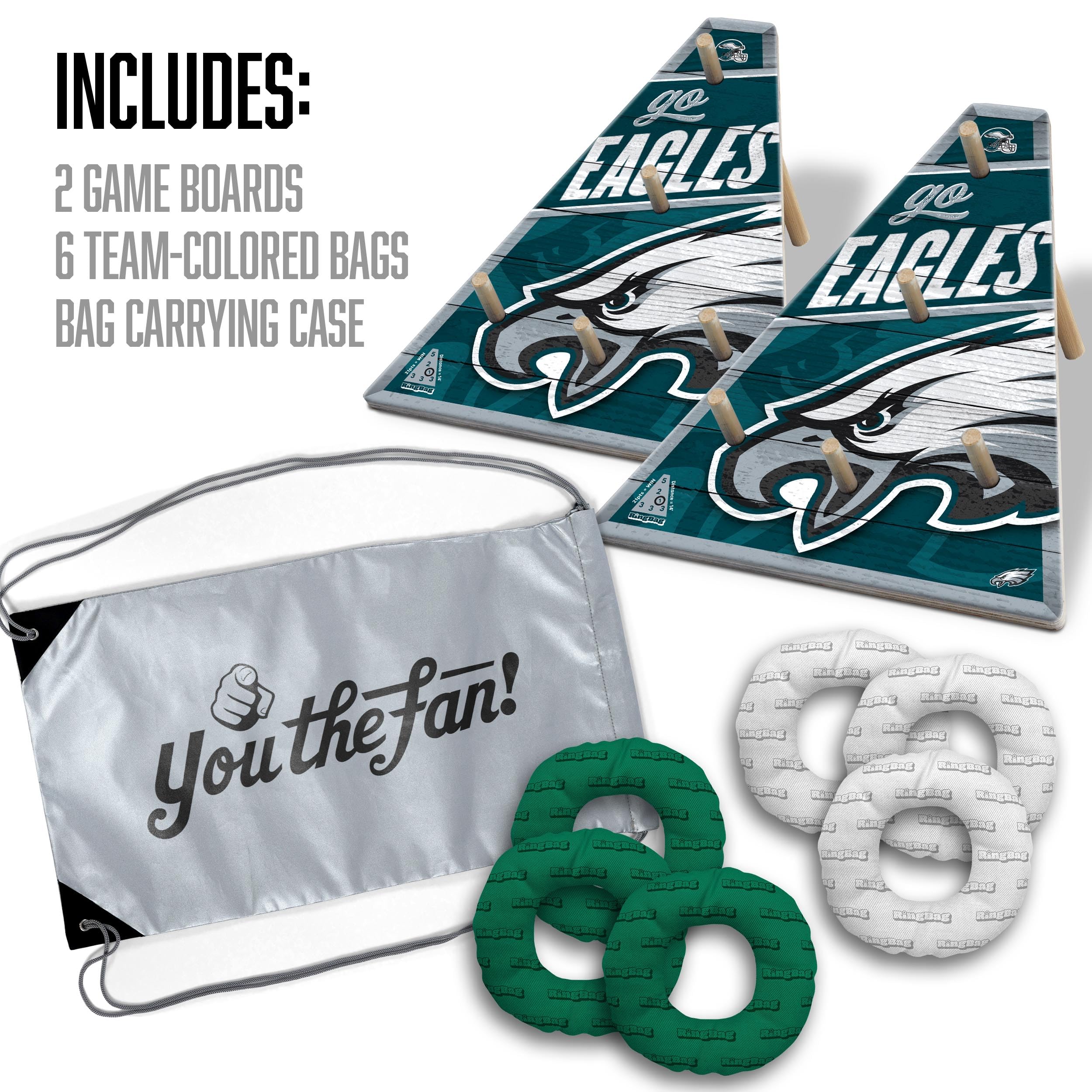 YouTheFan NFL Philadelphia Eagles RingBag - Sports Collectibles, Sports Memorabilia, Sports Fan Shop, Sports Gifts