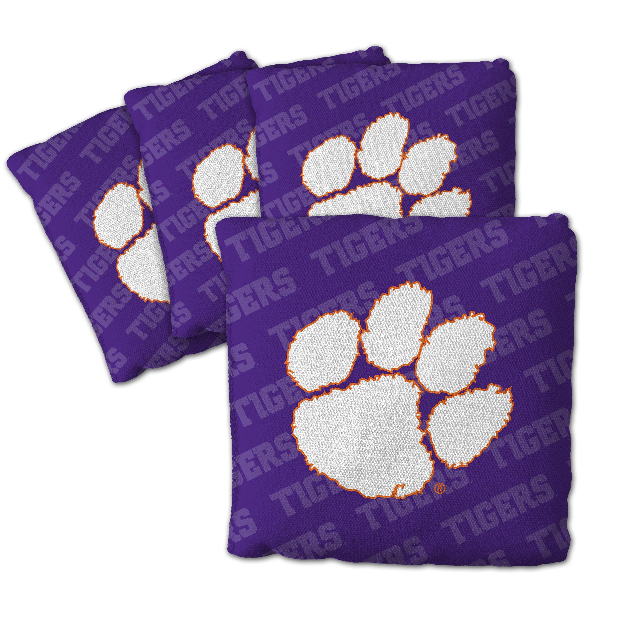 YouTheFan NCAA Clemson Tigers Cornhole Bags - 4PK - Purple - Sports Collectibles, Sports Memorabilia, Sports Fan Shop, Sports Gifts