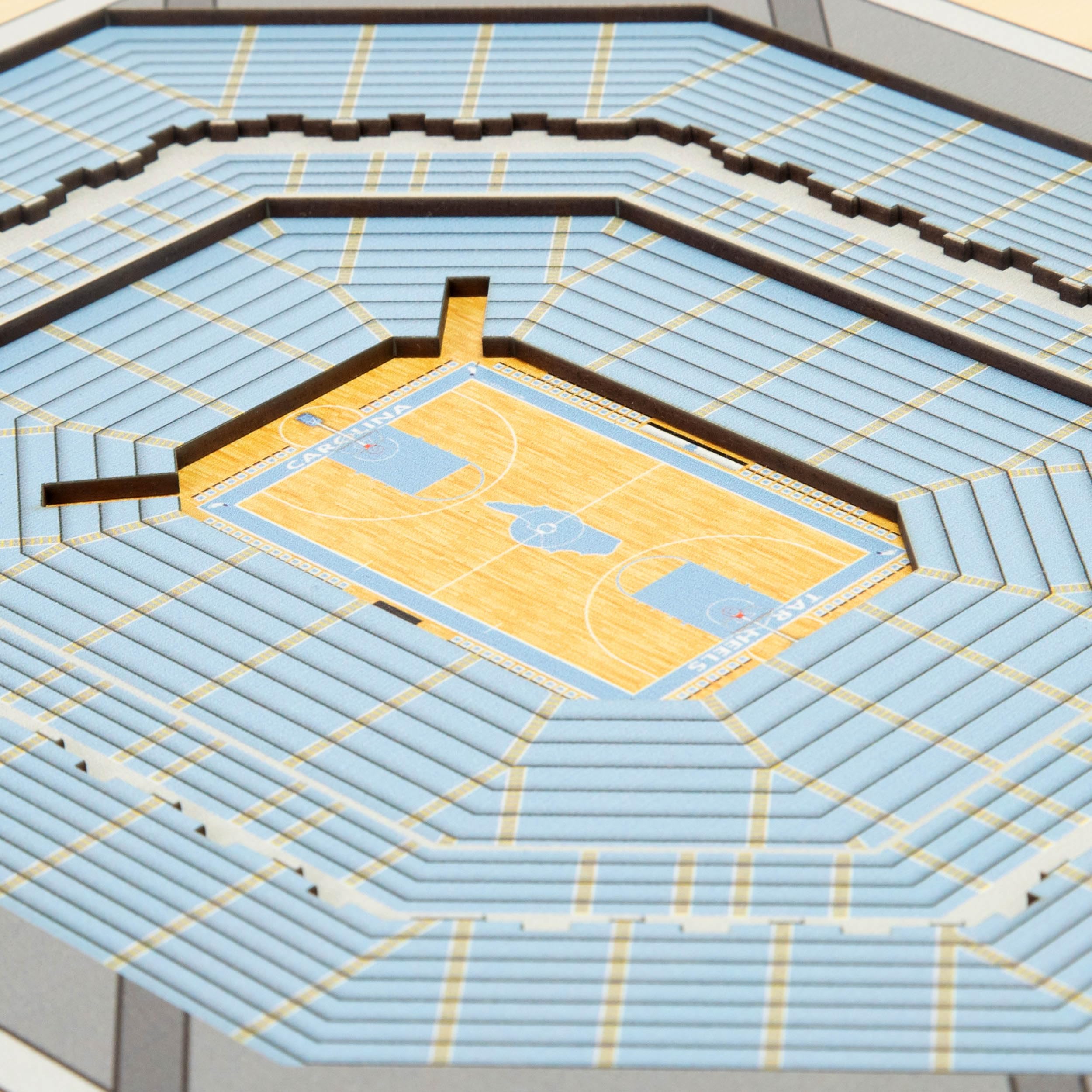YouTheFan NCAA North Carolina Tar Heels 5-Layer StadiumView 3D Wall Art - Dean E. Smith Center - Sports Collectibles, Sports Memorabilia, Sports Fan Shop, Sports Gifts