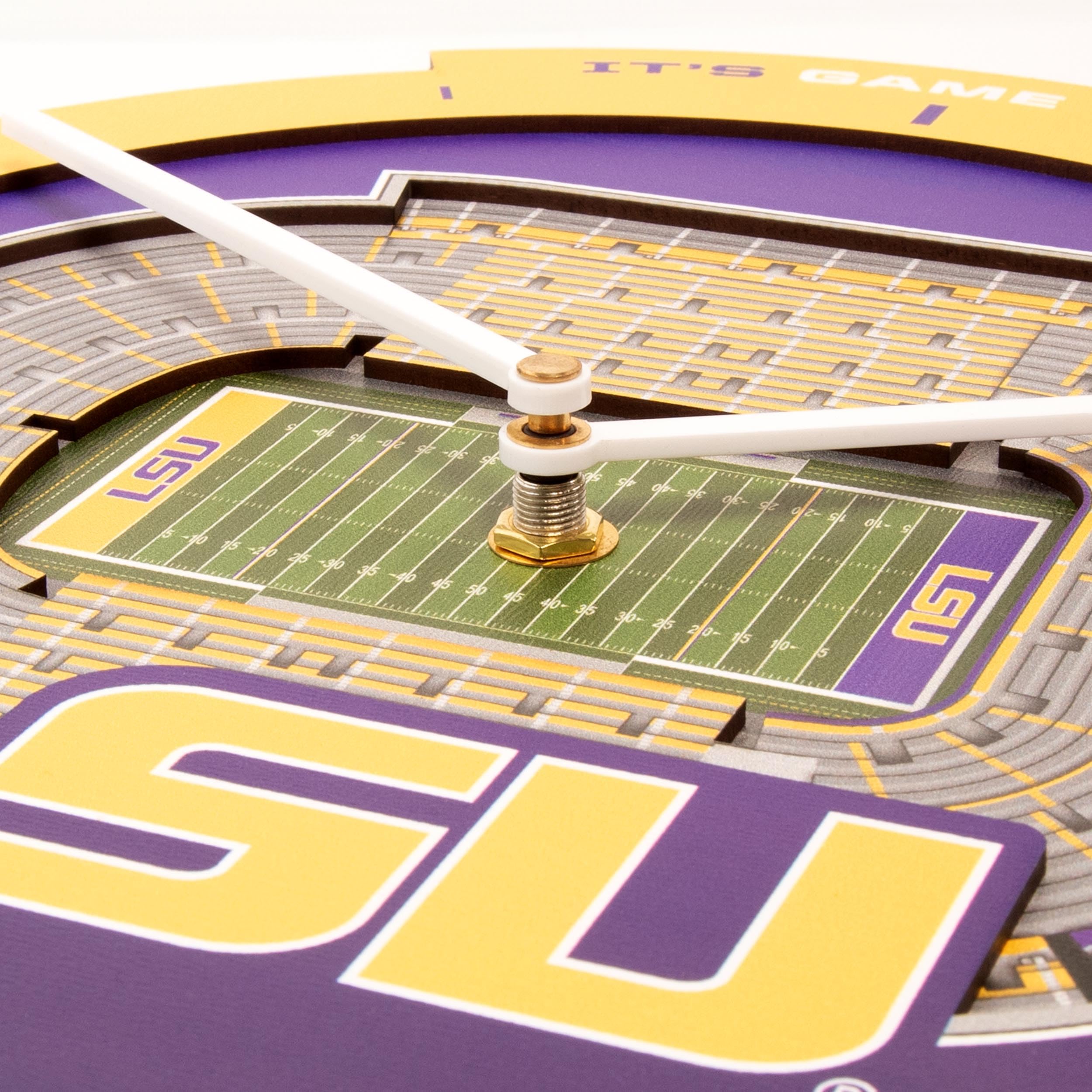 YouTheFan NCAA LSU Tigers 3D StadiumView Clock - Sports Collectibles, Sports Memorabilia, Sports Fan Shop, Sports Gifts