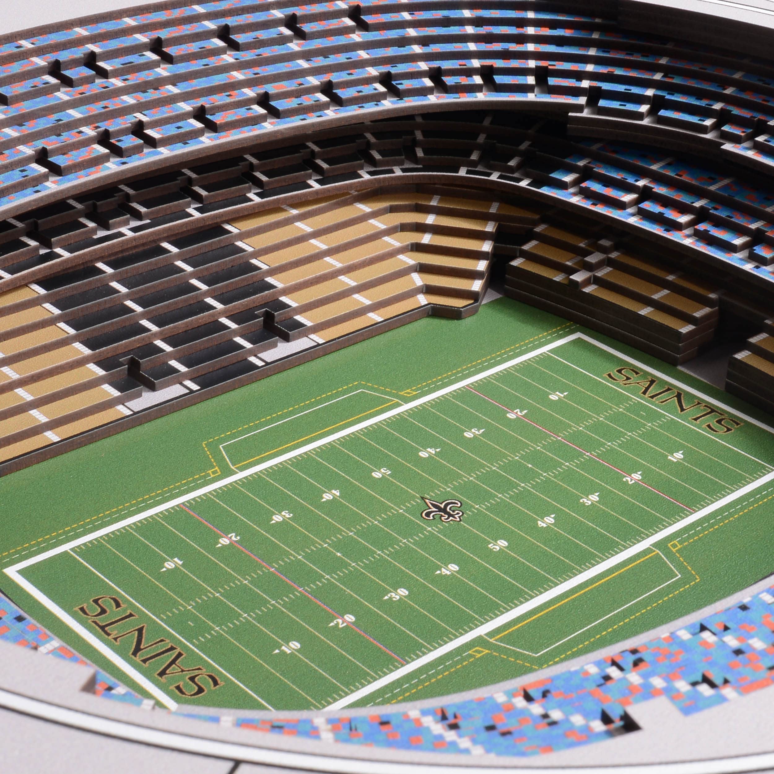 NFL New Orleans Saints 25-Layer Stadiumviews 3D Wall Art - Sports Collectibles, Sports Memorabilia, Sports Fan Shop, Sports Gifts