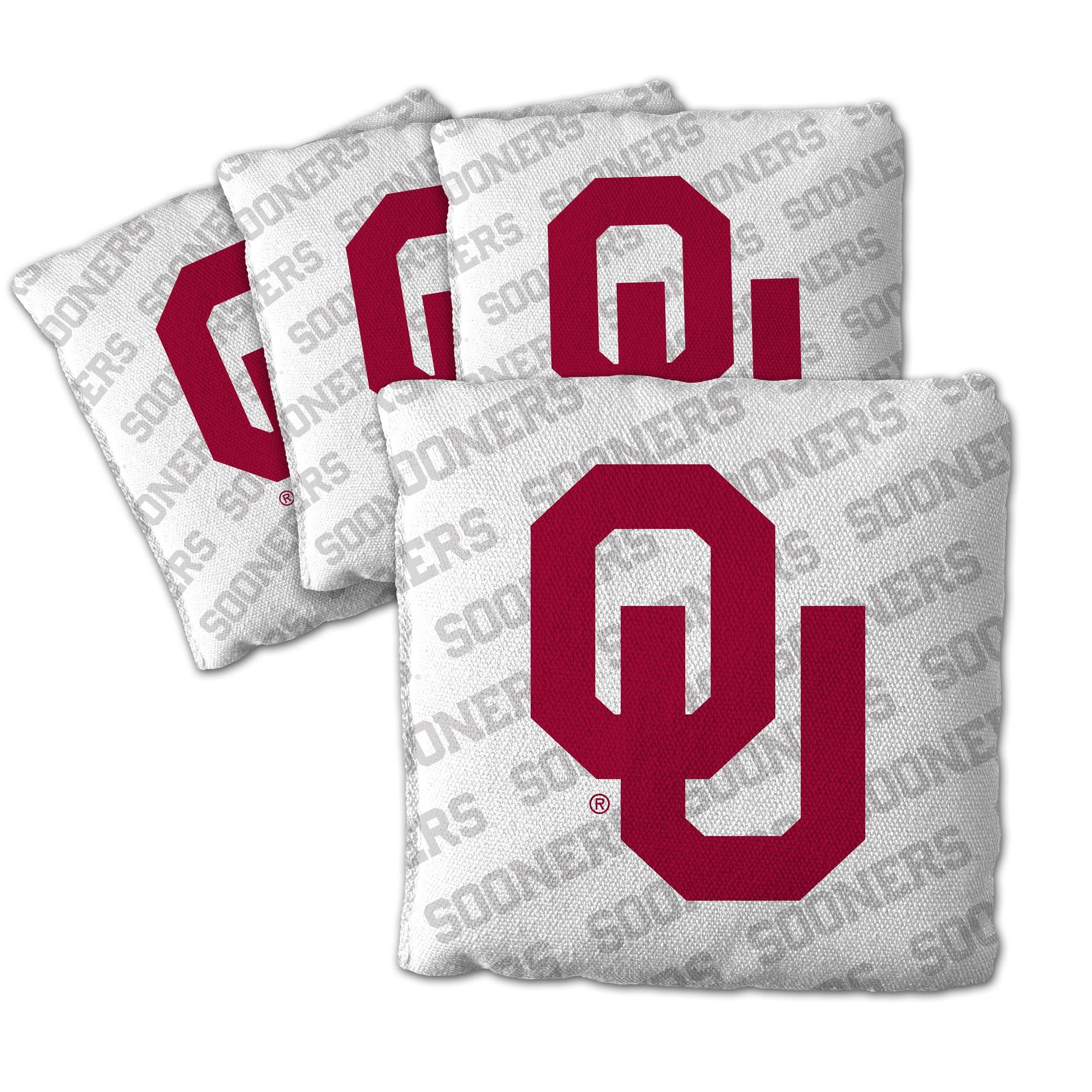 YouTheFan NCAA Oklahoma Sooners Cornhole Bags - 4PK - White - Sports Collectibles, Sports Memorabilia, Sports Fan Shop, Sports Gifts