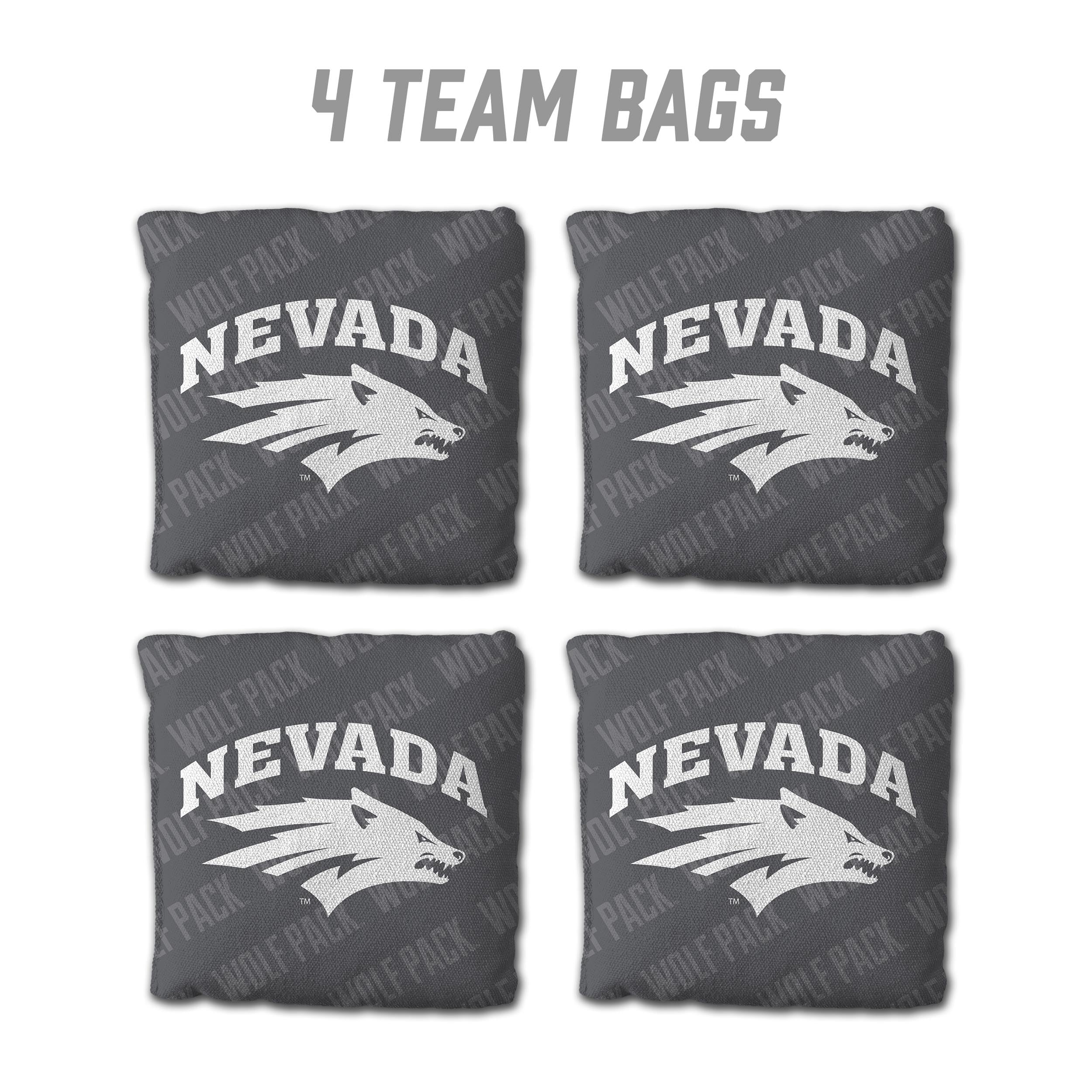 YouTheFan NCAA Nevada Wolf Pack Cornhole Bags - 4PK - Grey - Sports Collectibles, Sports Memorabilia, Sports Fan Shop, Sports Gifts