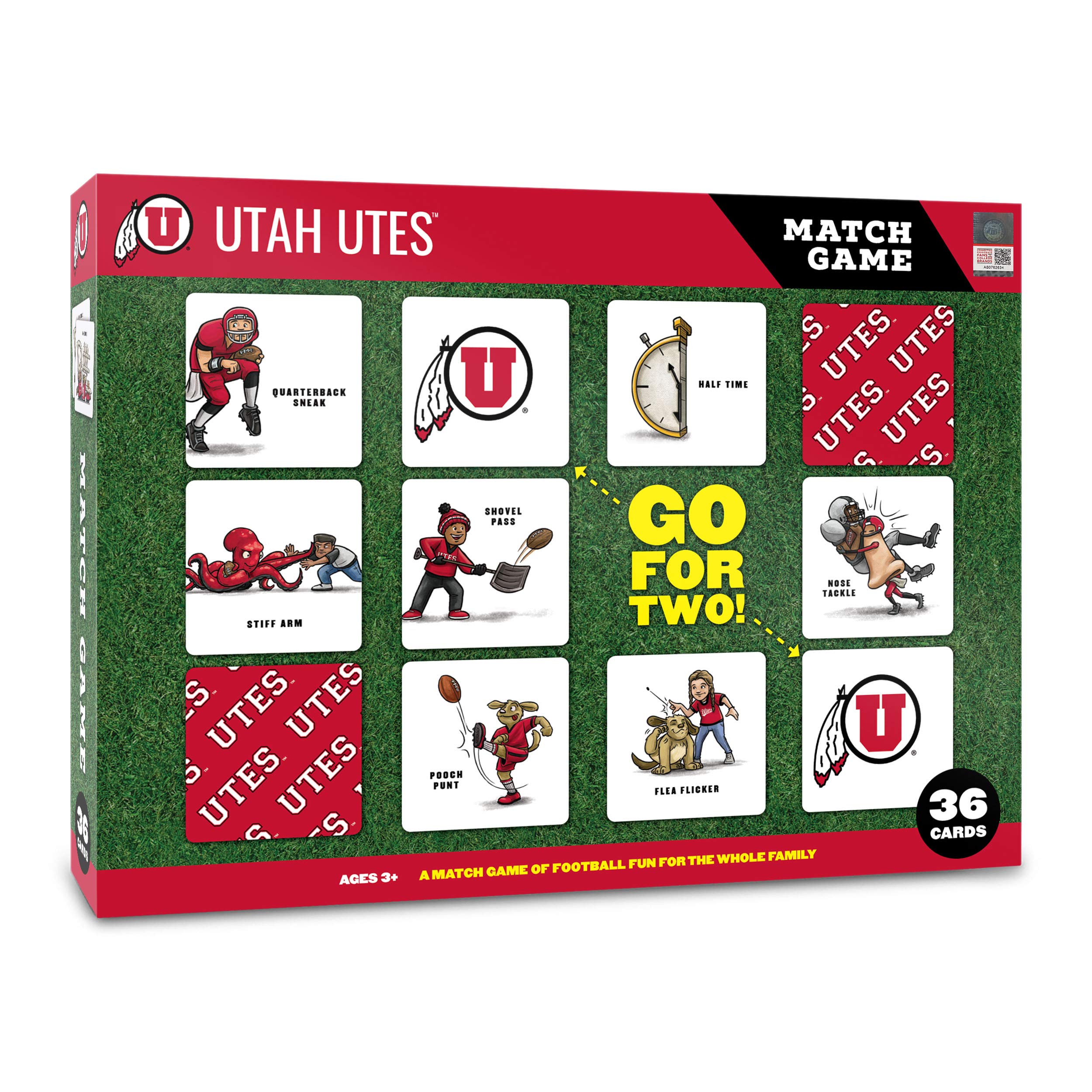 YouTheFan NCAA Utah Utes Licensed Memory Match Game - Sports Collectibles, Sports Memorabilia, Sports Fan Shop, Sports Gifts