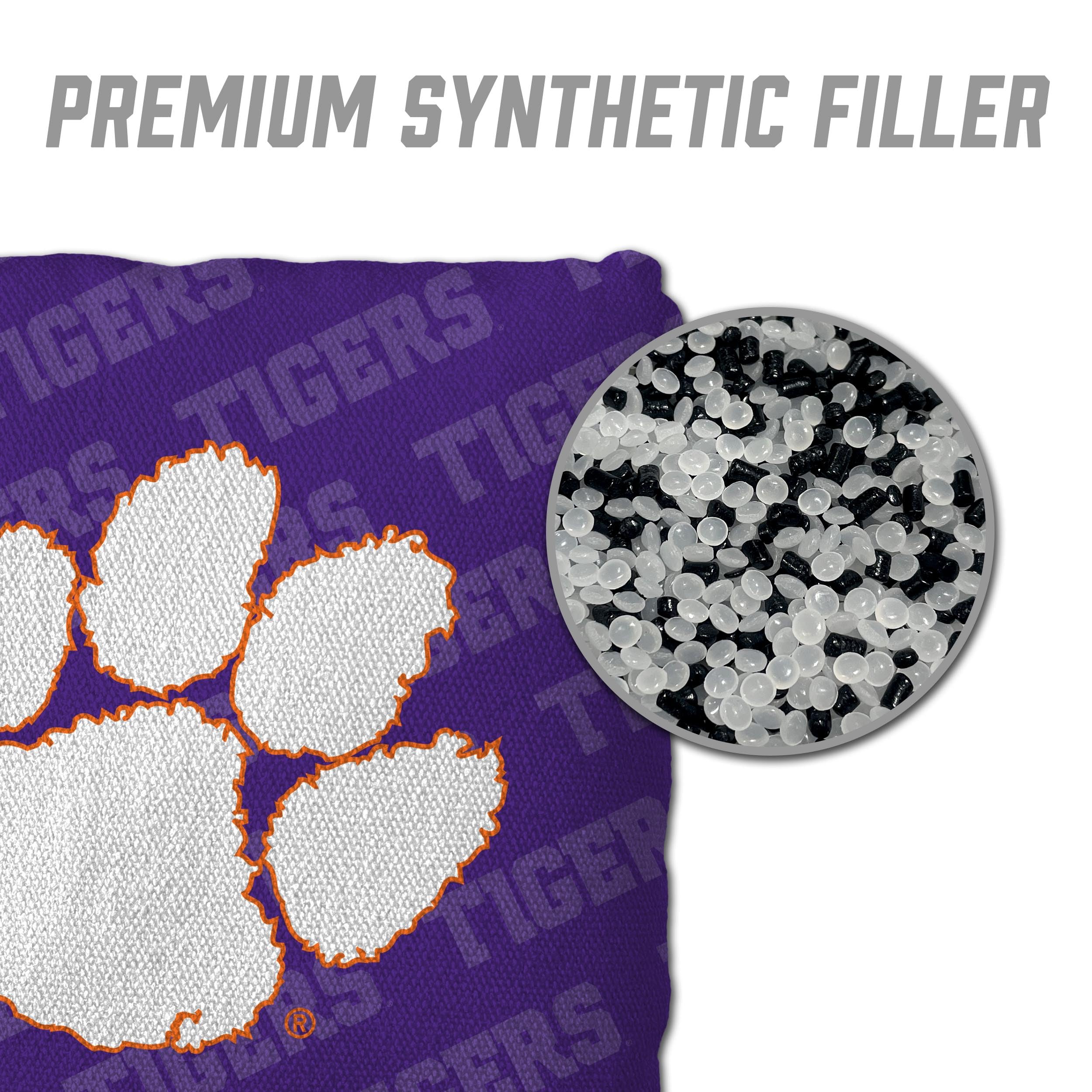 YouTheFan NCAA Clemson Tigers Cornhole Bags - 4PK - Purple - Sports Collectibles, Sports Memorabilia, Sports Fan Shop, Sports Gifts