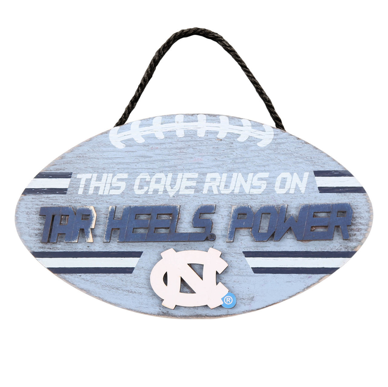 North Carolina Tar Heels Sign Wood Football Power Design - Sports Collectibles, Sports Memorabilia, Sports Fan Shop, Sports Gifts