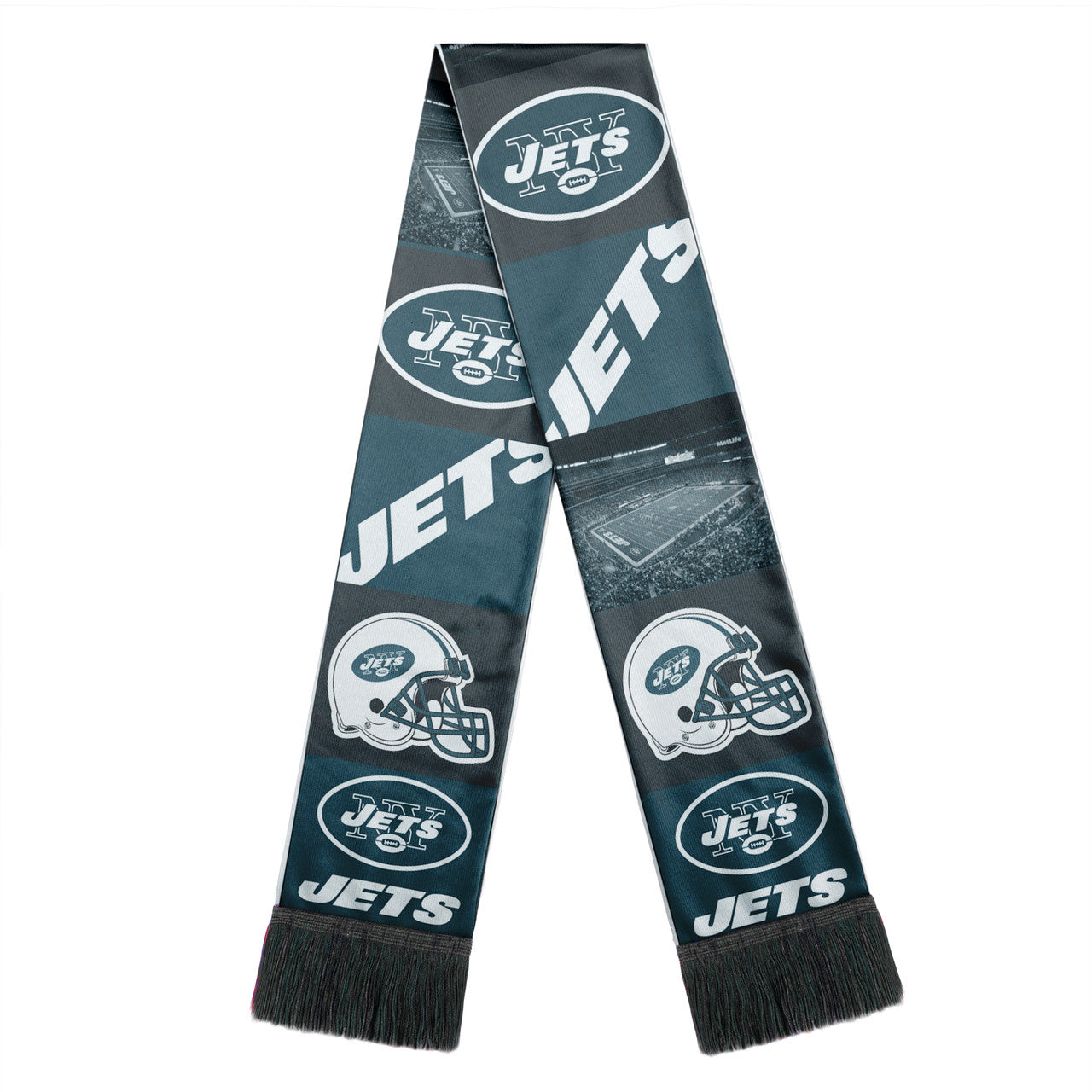 New York Jets Scarf Printed Bar Design - Sports Collectibles, Sports Memorabilia, Sports Fan Shop, Sports Gifts