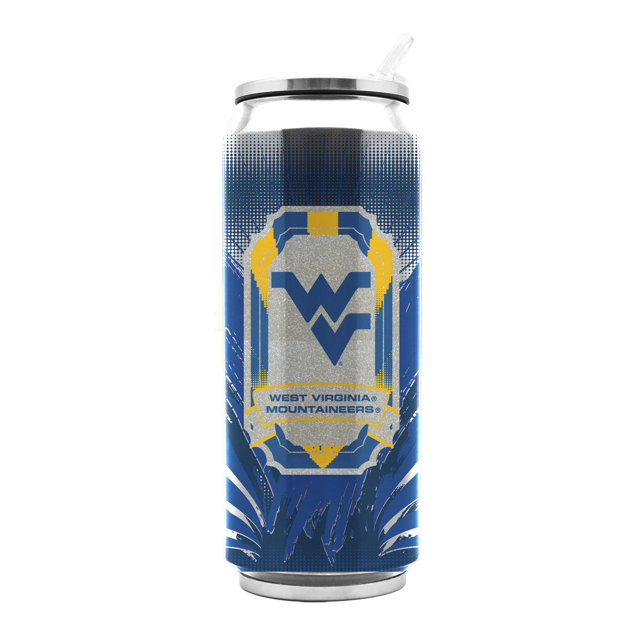West Virginia Univ Ss Thermocan - Large (16.9 Oz) - Special Order - Sports Collectibles, Sports Memorabilia, Sports Fan Shop, Sports Gifts