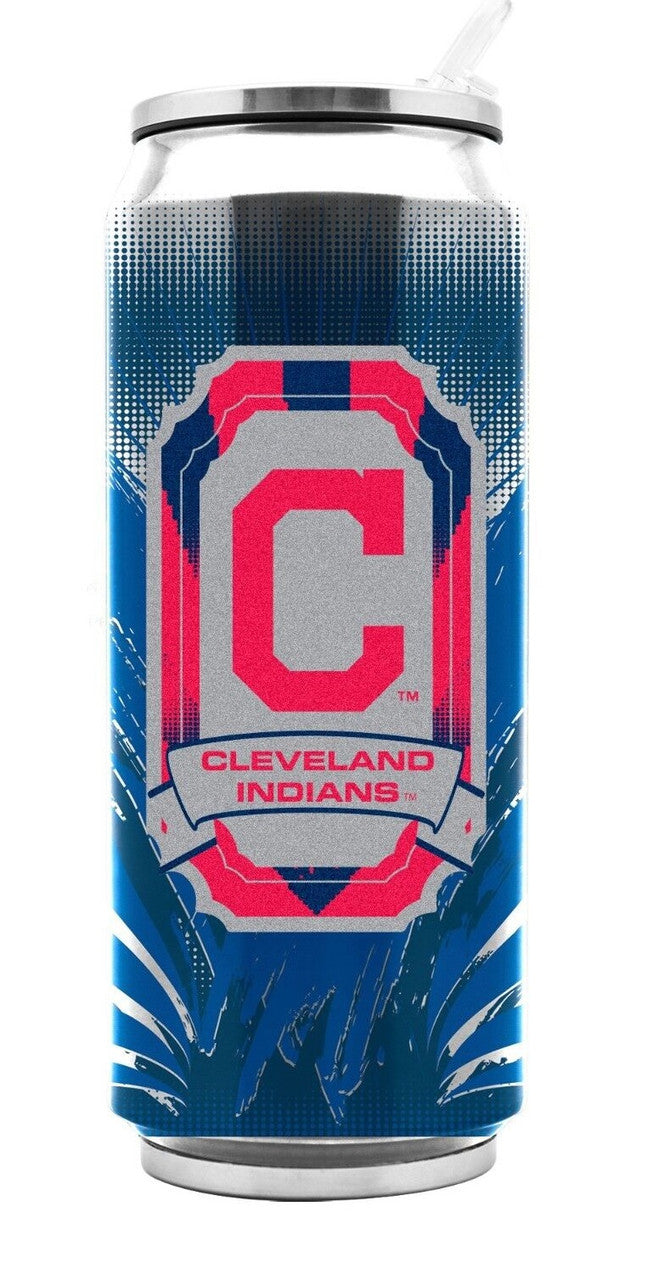 Cleveland Indians Thermo Can Stainless Steel 16.9oz - Special Order - Sports Collectibles, Sports Memorabilia, Sports Fan Shop, Sports Gifts