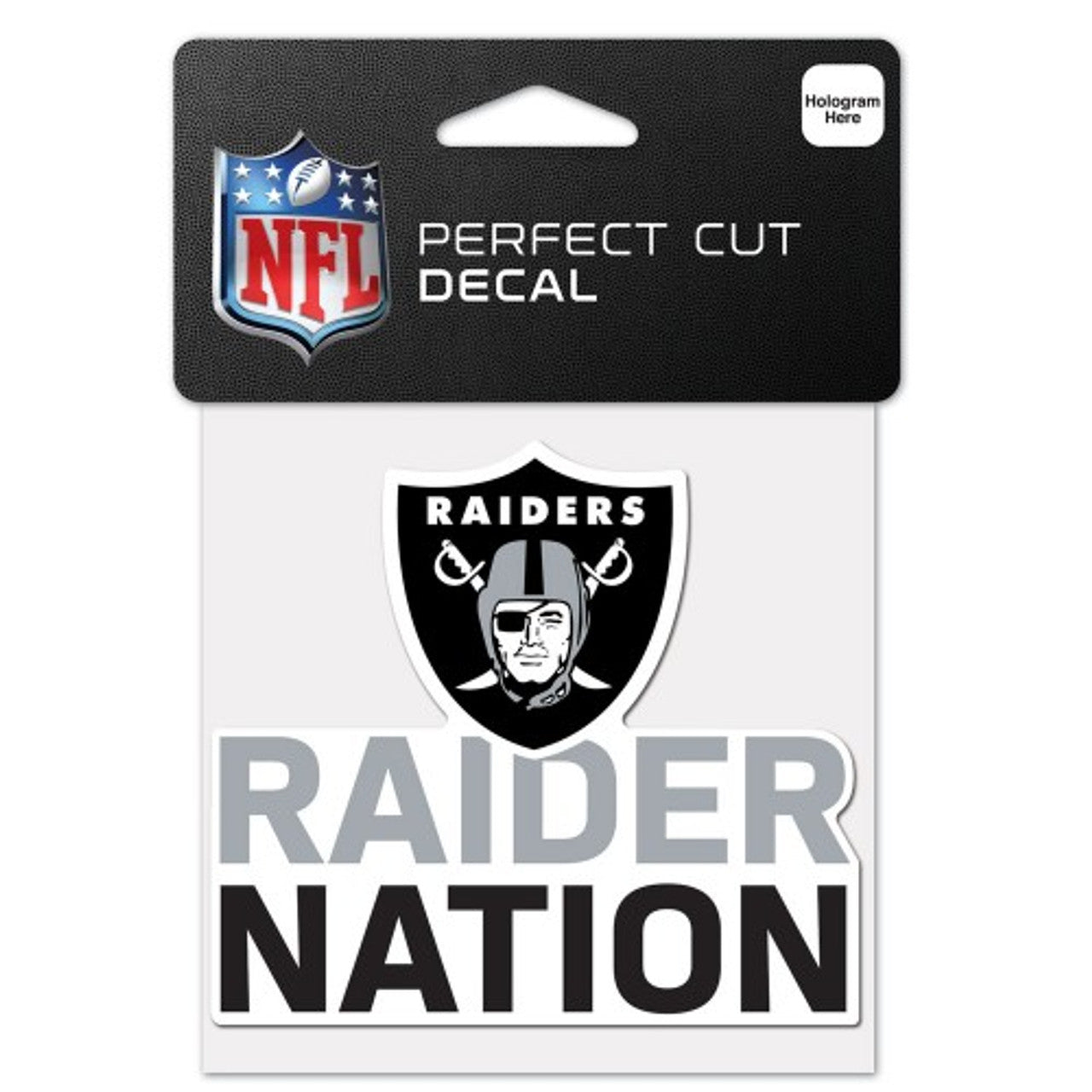 Las Vegas Raiders Decal 4x4 Perfect Cut Color Slogan - Special Order - Sports Collectibles, Sports Memorabilia, Sports Fan Shop, Sports Gifts