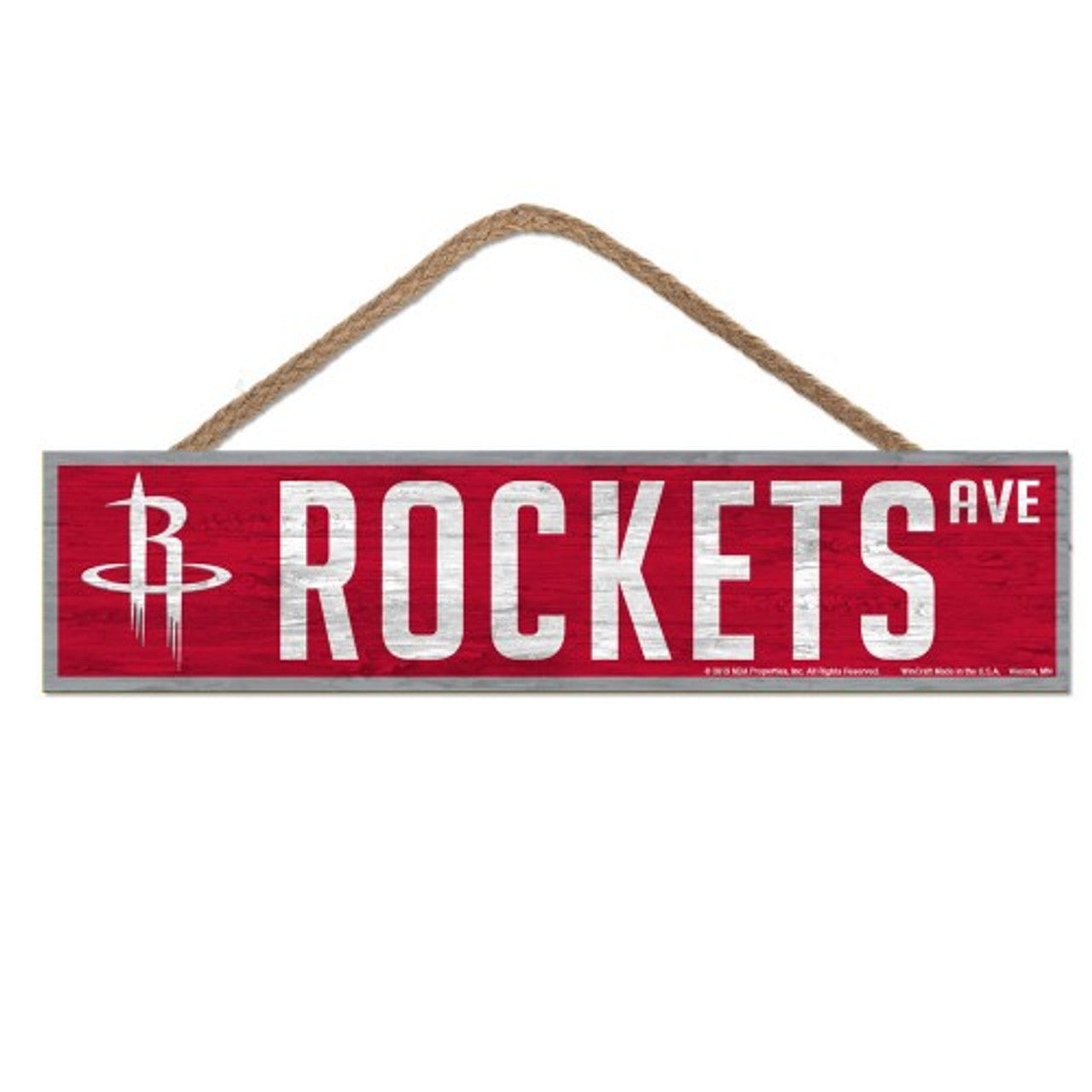 Houston Rockets Sign 4x17 Wood Avenue Design - Special Order - Sports Collectibles, Sports Memorabilia, Sports Fan Shop, Sports Gifts