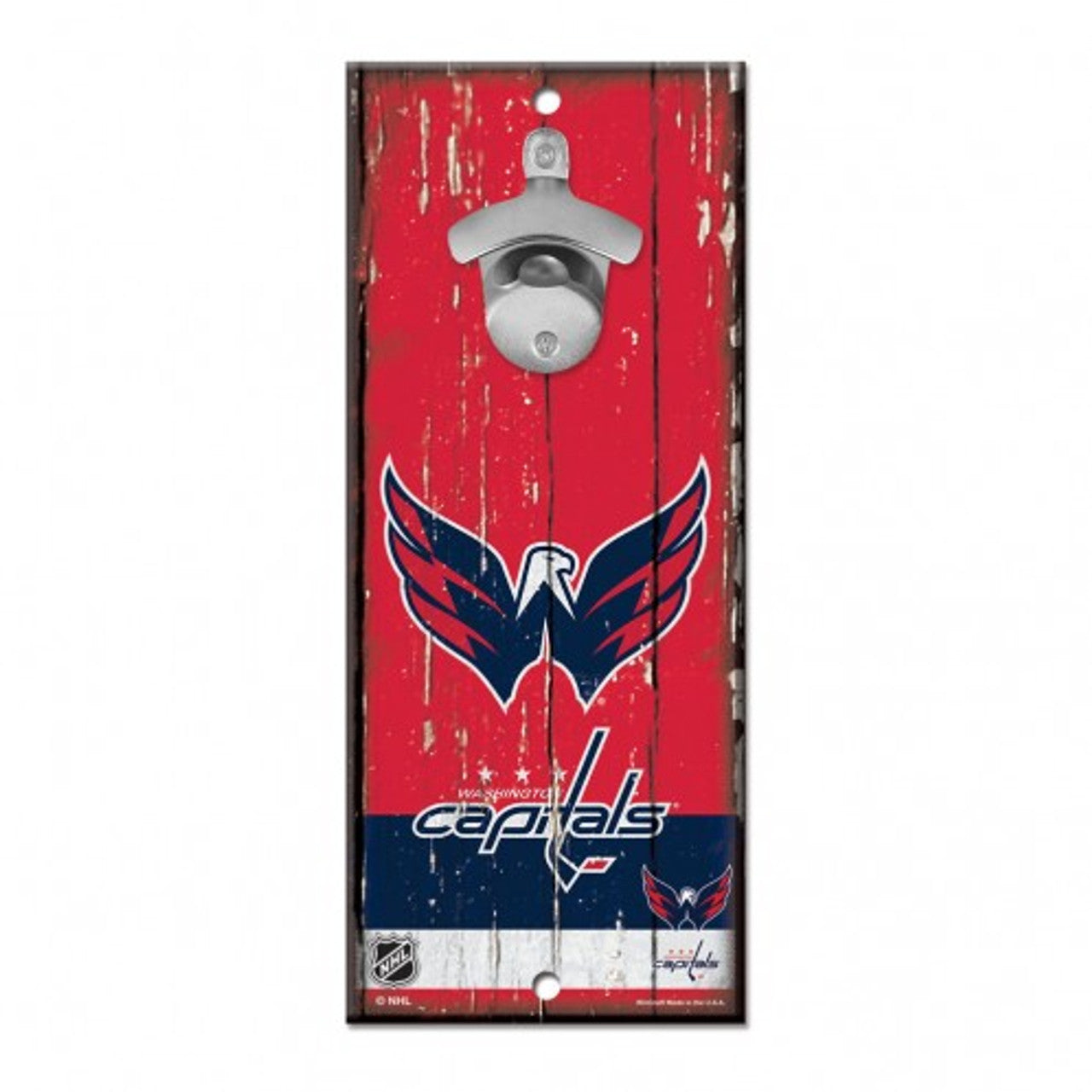 Washington Capitals Sign Wood 5x11 Bottle Opener - Sports Collectibles, Sports Memorabilia, Sports Fan Shop, Sports Gifts