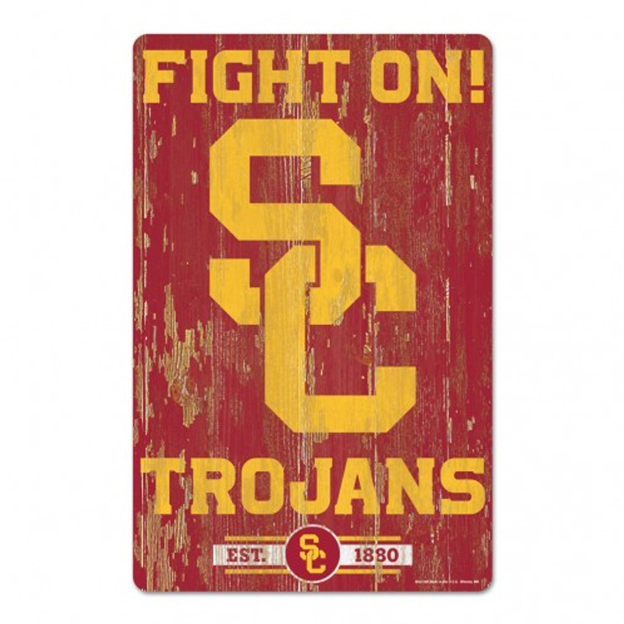 USC Trojans Sign 11x17 Wood Slogan Design - Special Order - Sports Collectibles, Sports Memorabilia, Sports Fan Shop, Sports Gifts