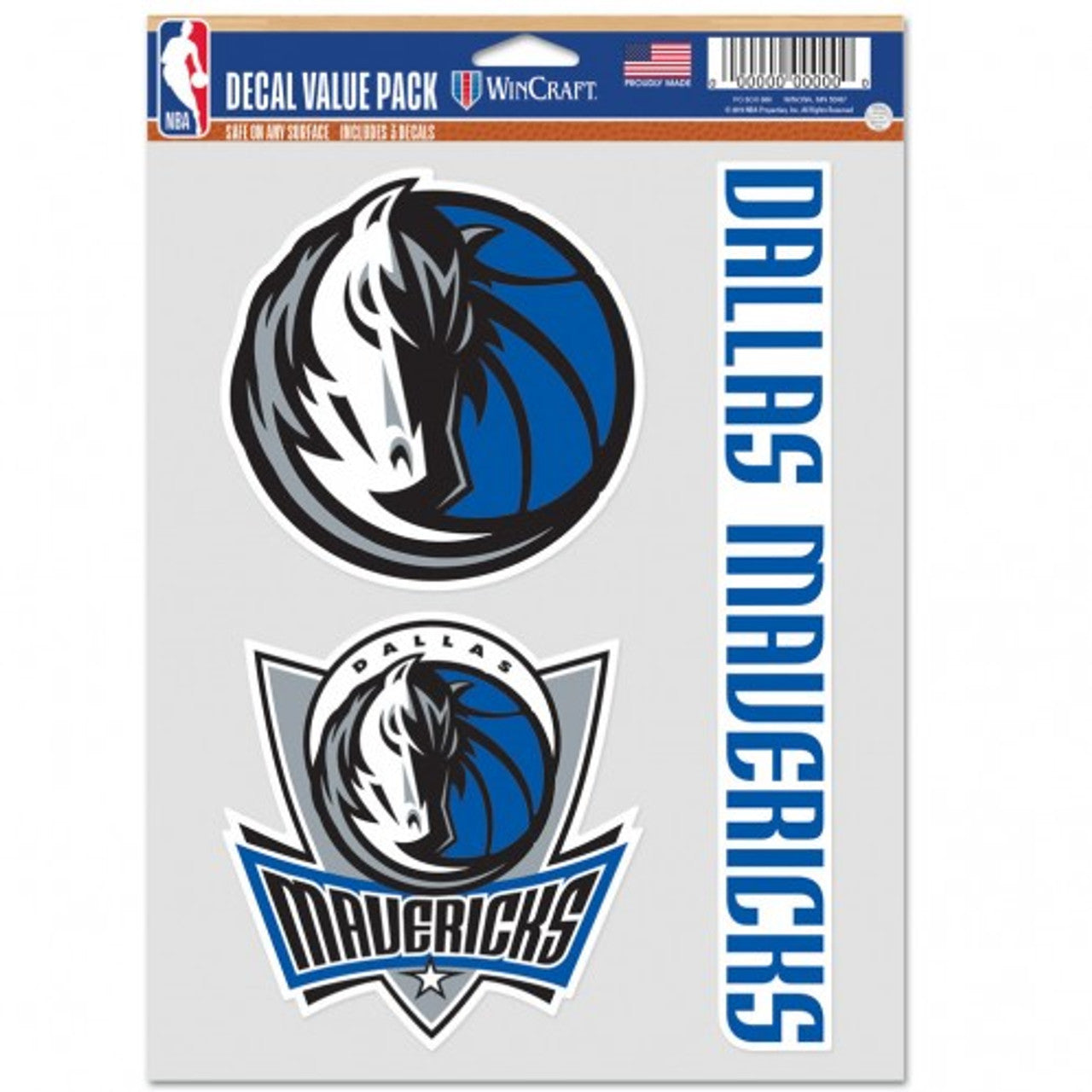 Dallas MavericksÂ Decal Multi Use Fan 3 Pack Special Order - Sports Collectibles, Sports Memorabilia, Sports Fan Shop, Sports Gifts