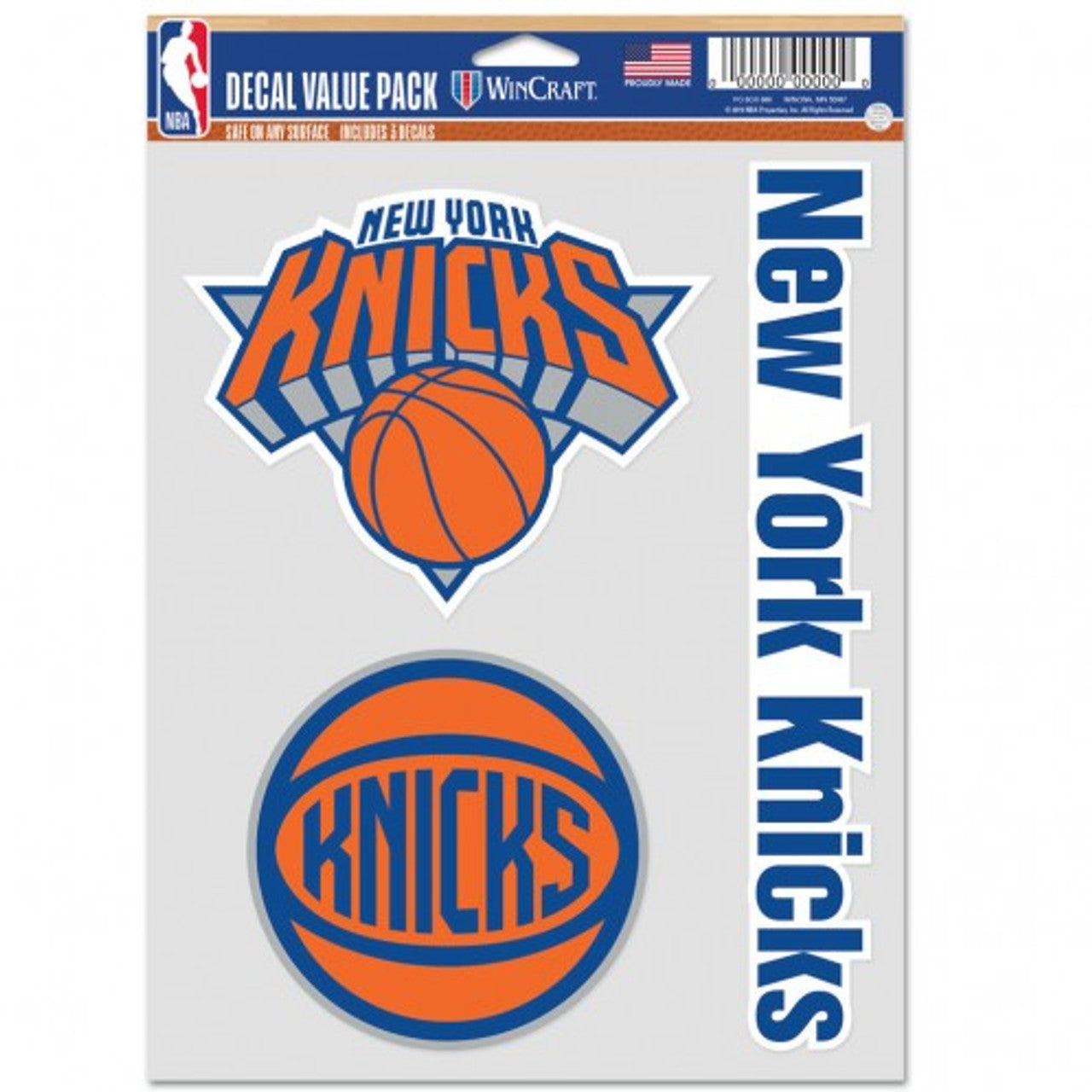 New York Knicks Decal Multi Use Fan 3 Pack Special Order - Sports Collectibles, Sports Memorabilia, Sports Fan Shop, Sports Gifts