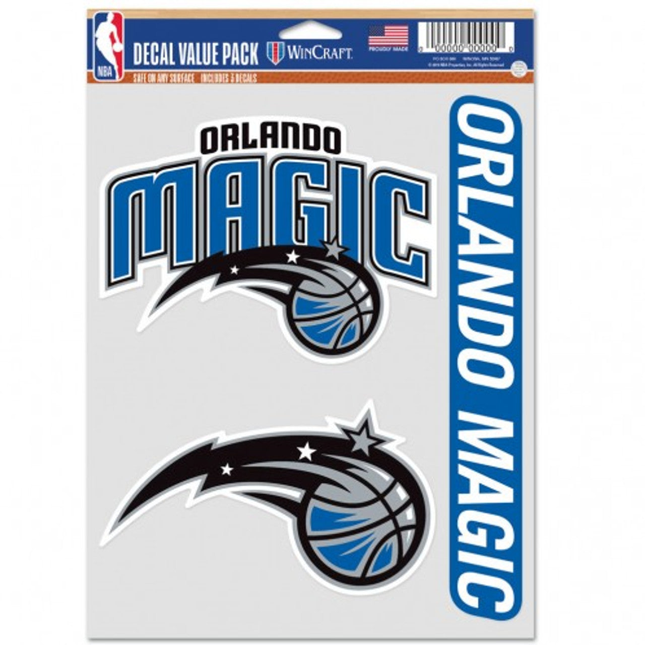 Orlando Magic Decal Multi Use Fan 3 Pack Special Order - Sports Collectibles, Sports Memorabilia, Sports Fan Shop, Sports Gifts