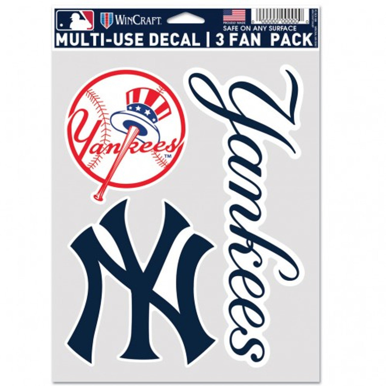 New York Yankees Decal Multi Use Fan 3 Pack - Sports Collectibles, Sports Memorabilia, Sports Fan Shop, Sports Gifts