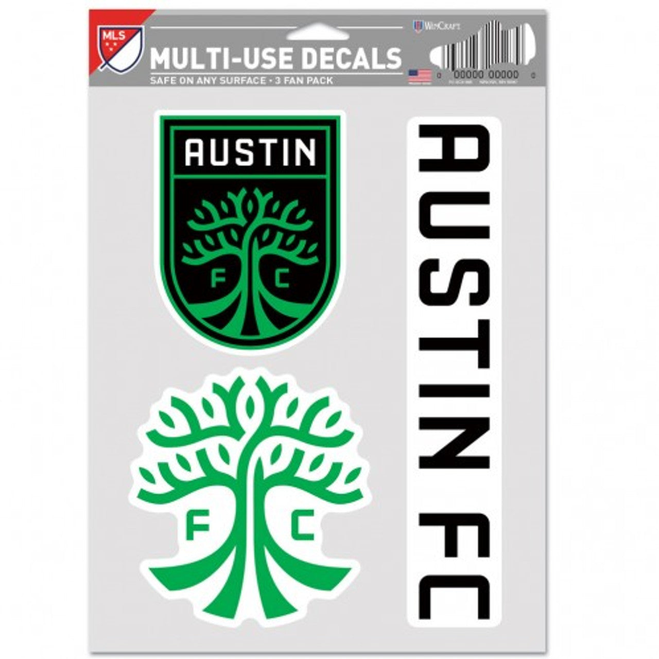 Austin FC Decal Multi Use Fan 3 Pack Special Order - Sports Collectibles, Sports Memorabilia, Sports Fan Shop, Sports Gifts
