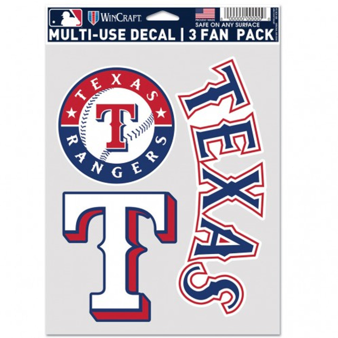 Texas Rangers Decal Multi Use Fan 3 Pack Special Order - Sports Collectibles, Sports Memorabilia, Sports Fan Shop, Sports Gifts