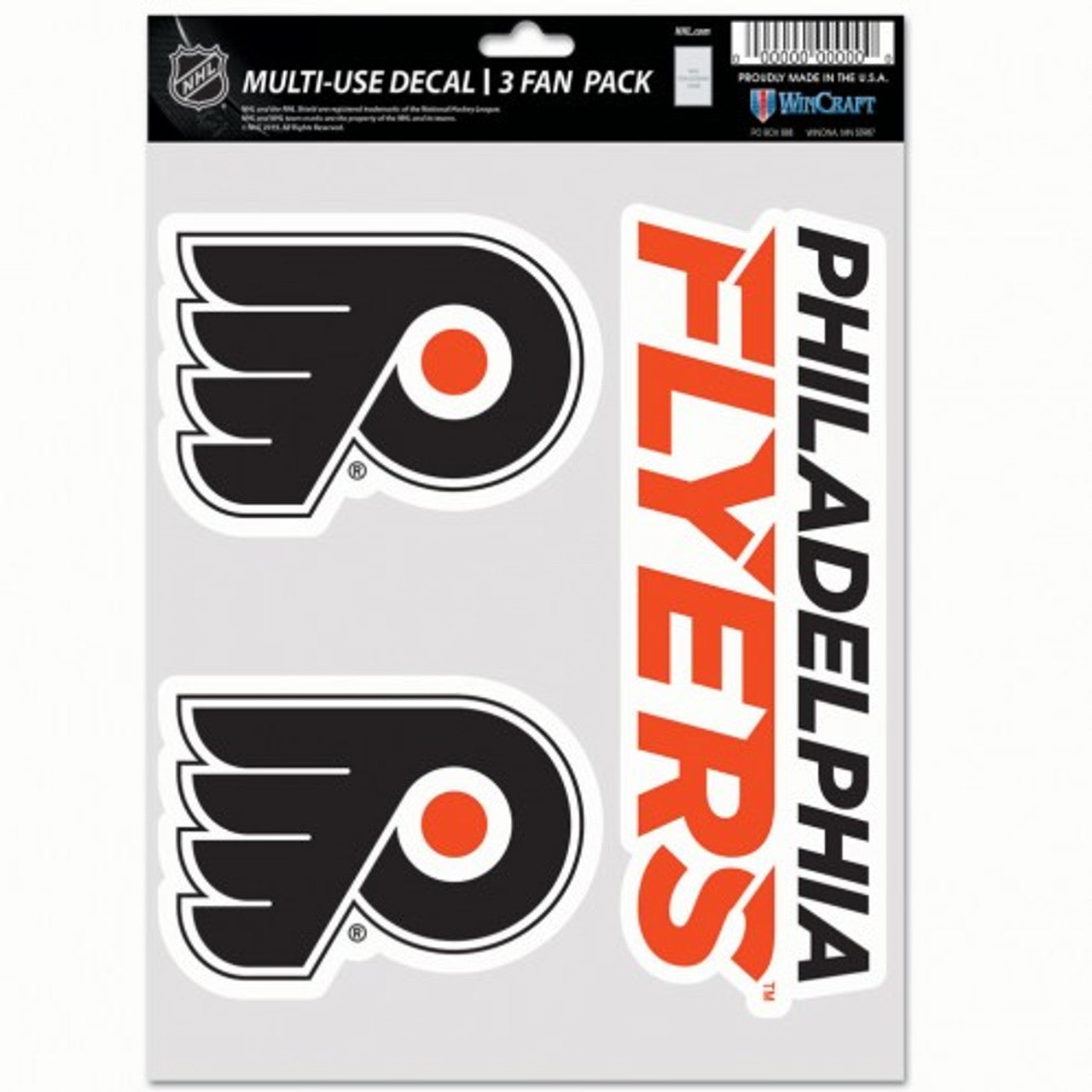 Philadelphia Flyers Decal Multi Use Fan 3 Pack - Sports Collectibles, Sports Memorabilia, Sports Fan Shop, Sports Gifts
