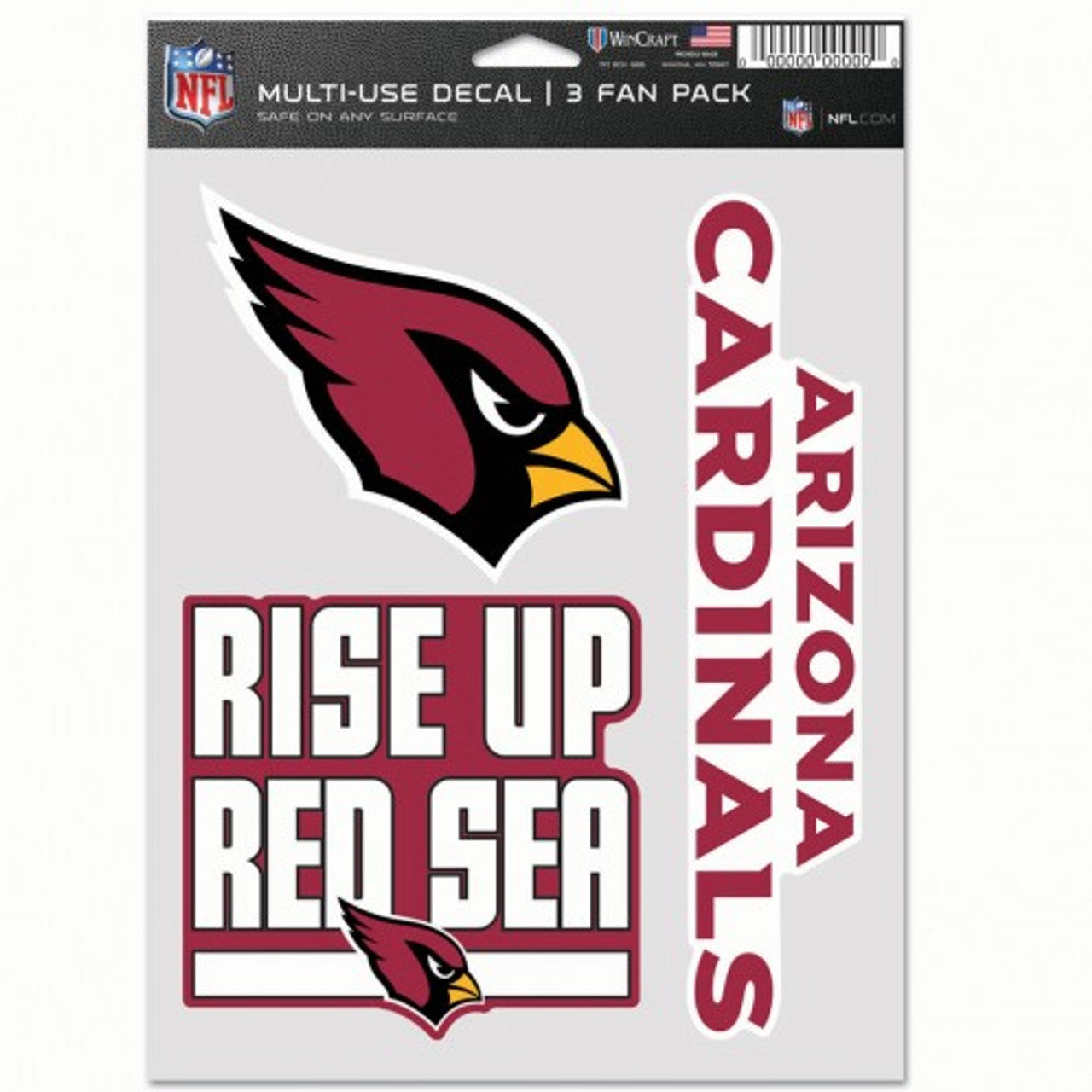 Arizona Cardinals Decal Multi Use Fan 3 Pack - Sports Collectibles, Sports Memorabilia, Sports Fan Shop, Sports Gifts