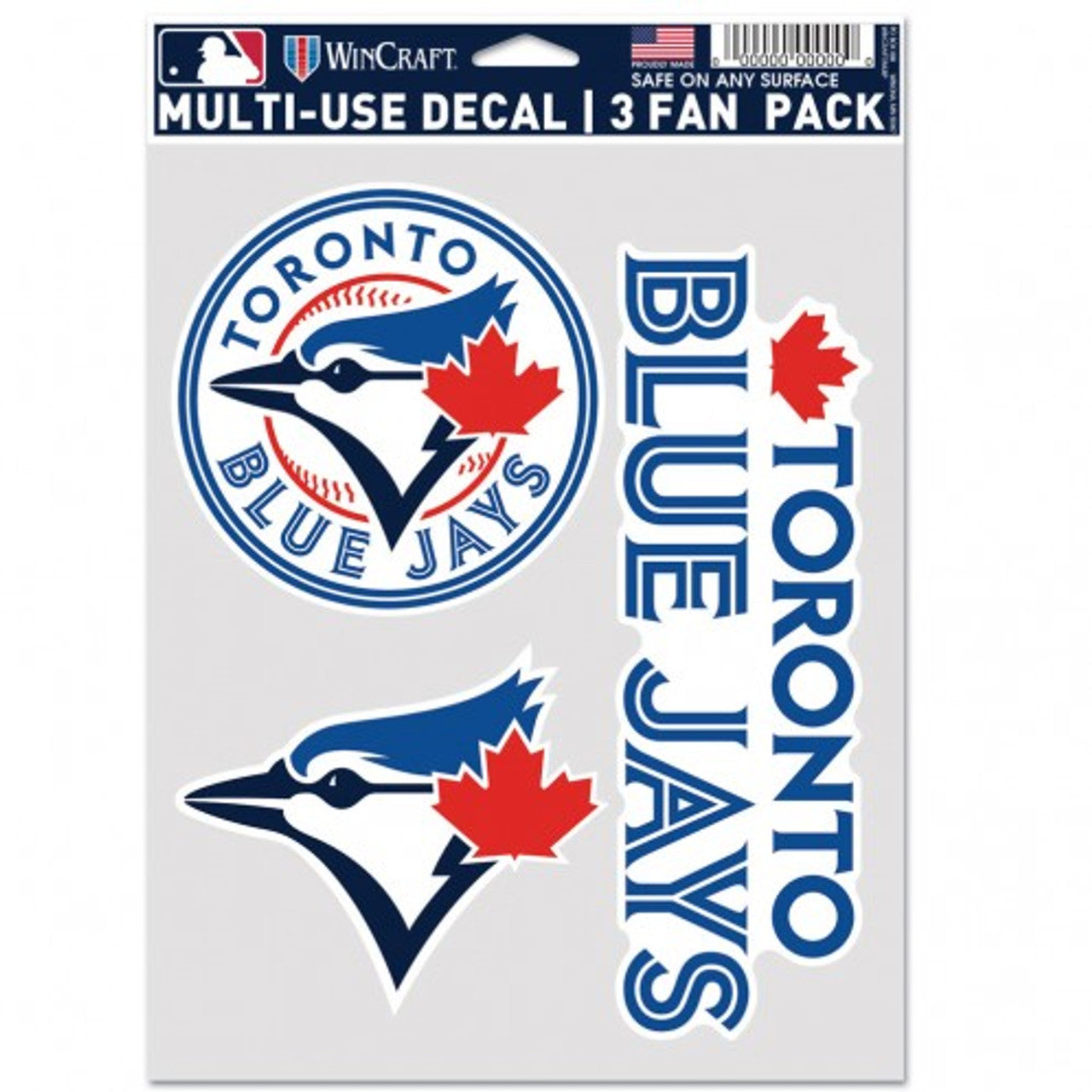 Toronto Blue Jays Decal Multi Use Fan 3 Pack Special Order - Sports Collectibles, Sports Memorabilia, Sports Fan Shop, Sports Gifts