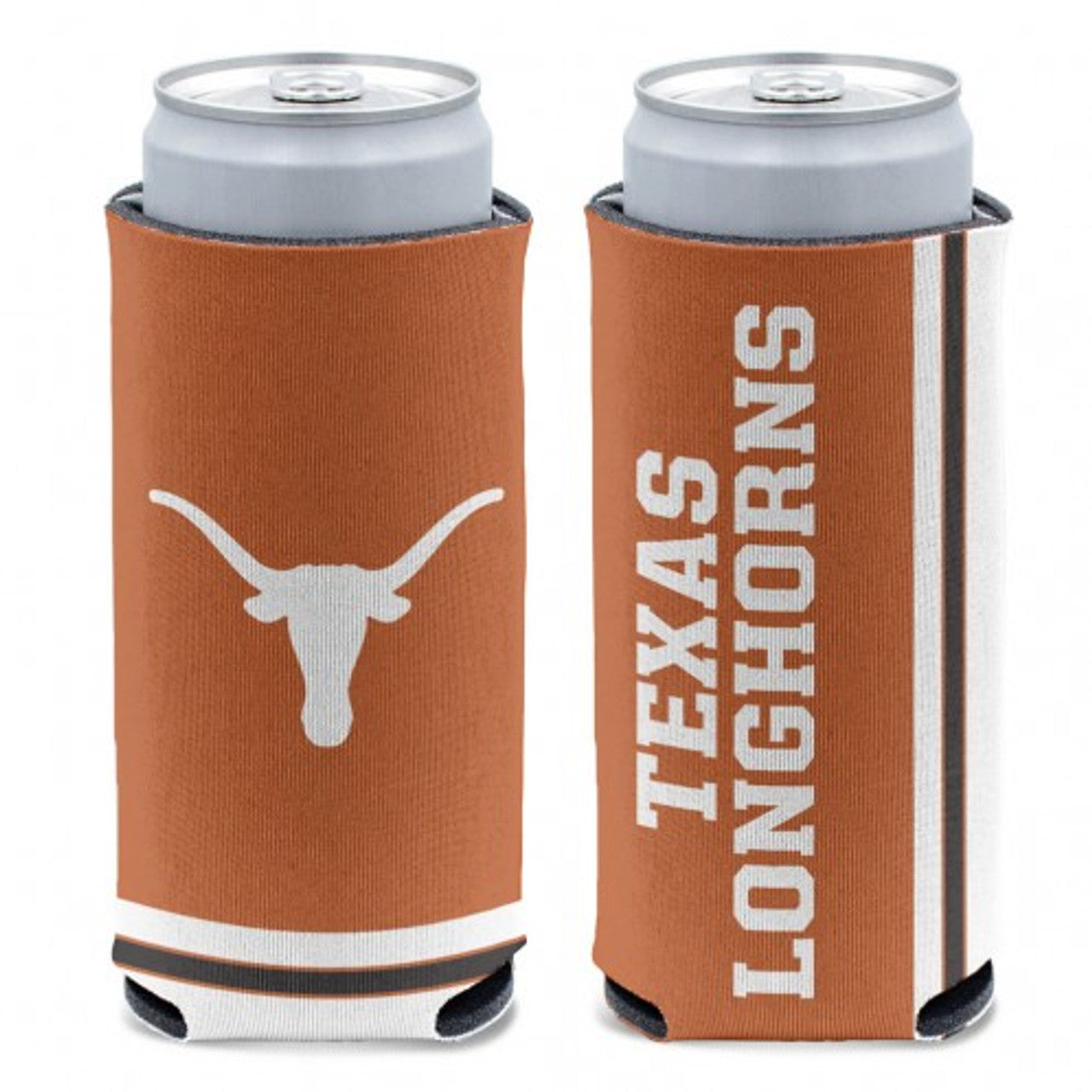 Texas Longhorns Can Cooler Slim Can Design - Sports Collectibles, Sports Memorabilia, Sports Fan Shop, Sports Gifts