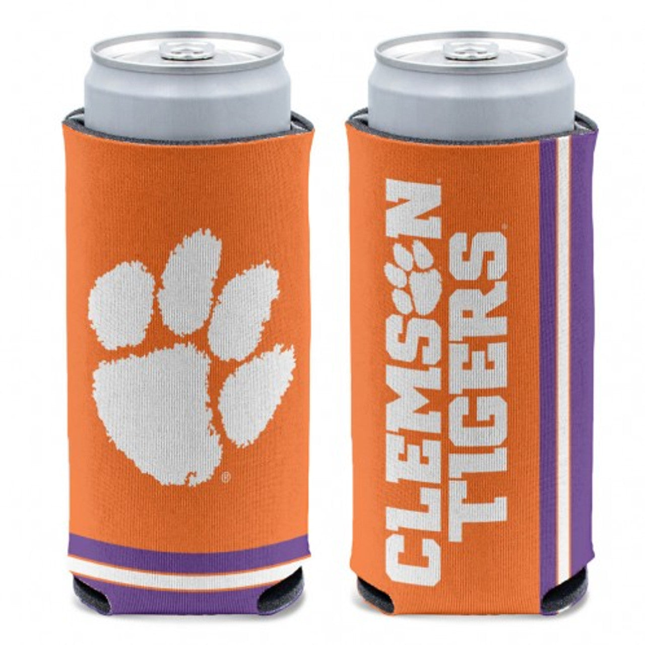 Clemson Tigers Can Cooler Slim Can Design - Sports Collectibles, Sports Memorabilia, Sports Fan Shop, Sports Gifts