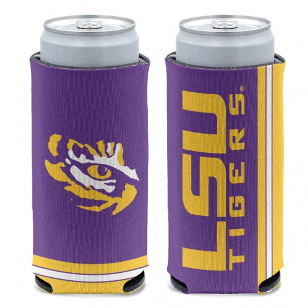 LSU Tigers Can Cooler Slim Can Design - Sports Collectibles, Sports Memorabilia, Sports Fan Shop, Sports Gifts