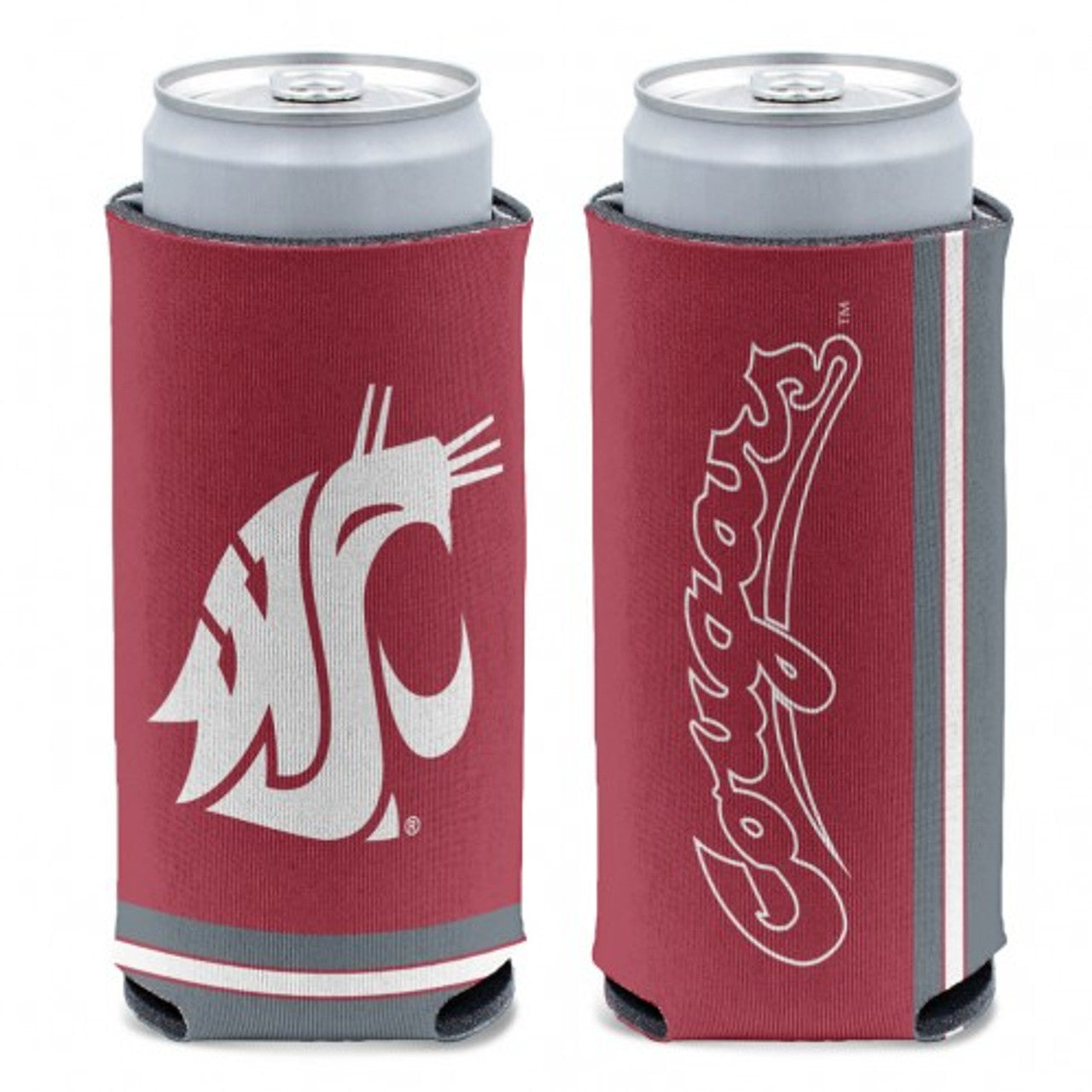 Washington State Cougars Can Cooler Slim Can Design - Sports Collectibles, Sports Memorabilia, Sports Fan Shop, Sports Gifts