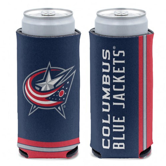 Columbus Blue Jackets Can Cooler Slim Can Design - Sports Collectibles, Sports Memorabilia, Sports Fan Shop, Sports Gifts