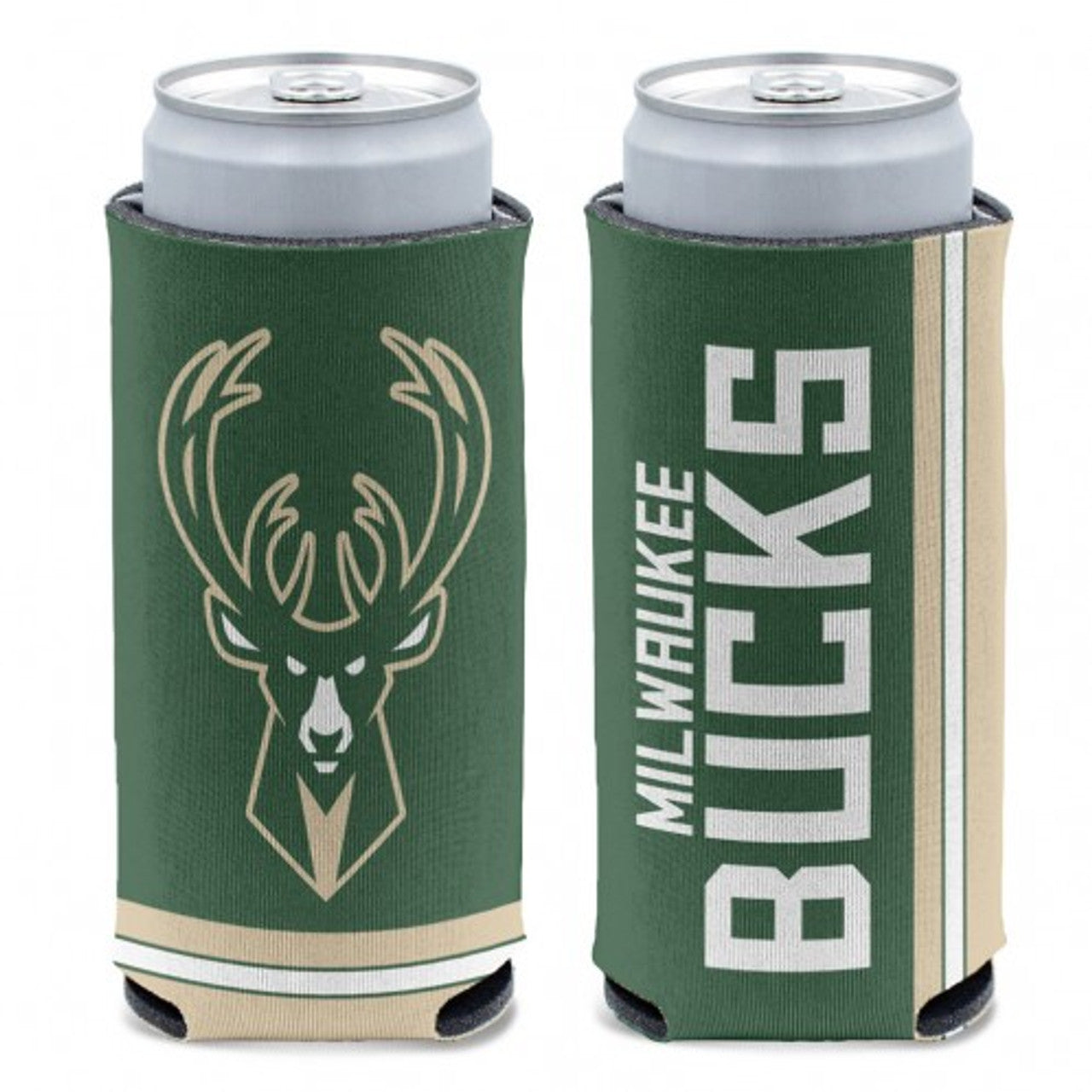 Milwaukee Bucks Can Cooler Slim Can Design - Sports Collectibles, Sports Memorabilia, Sports Fan Shop, Sports Gifts