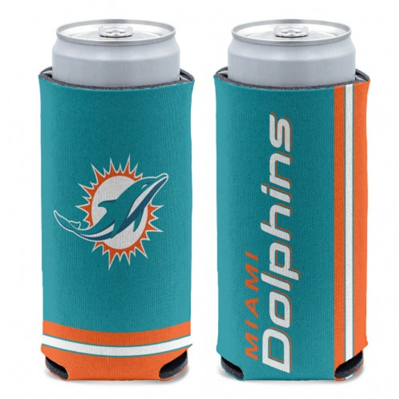Miami Dolphins Can Cooler Slim Can Design - Sports Collectibles, Sports Memorabilia, Sports Fan Shop, Sports Gifts