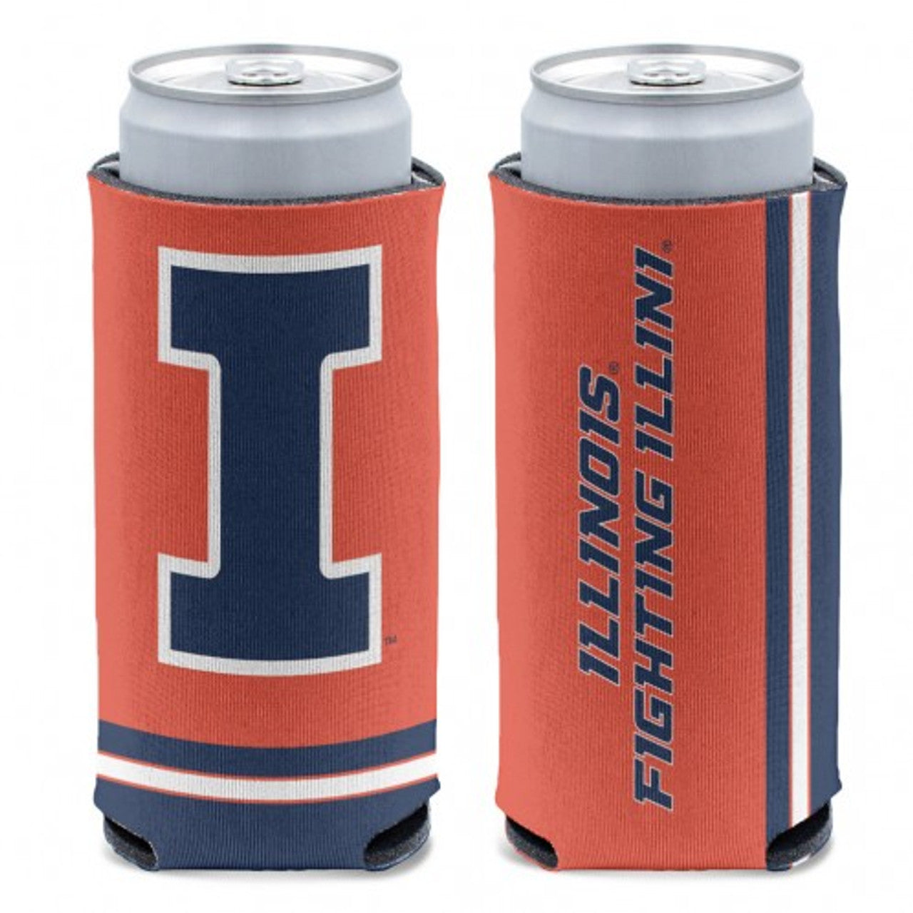 Illinois Fighting Illini Can Cooler Slim Can Design - Sports Collectibles, Sports Memorabilia, Sports Fan Shop, Sports Gifts
