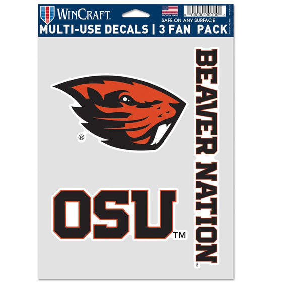 Oregon State Beavers Decal Multi Use Fan 3 Pack Special Order - Sports Collectibles, Sports Memorabilia, Sports Fan Shop, Sports Gifts