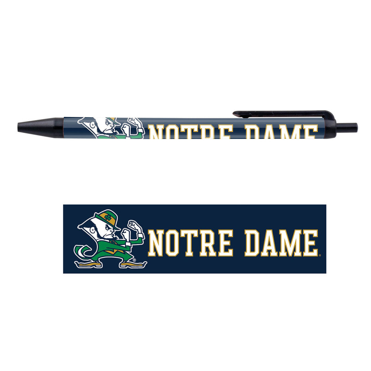 Notre Dame Fighting Irish Pens 5 Pack Leprechaun Design - Sports Collectibles, Sports Memorabilia, Sports Fan Shop, Sports Gifts