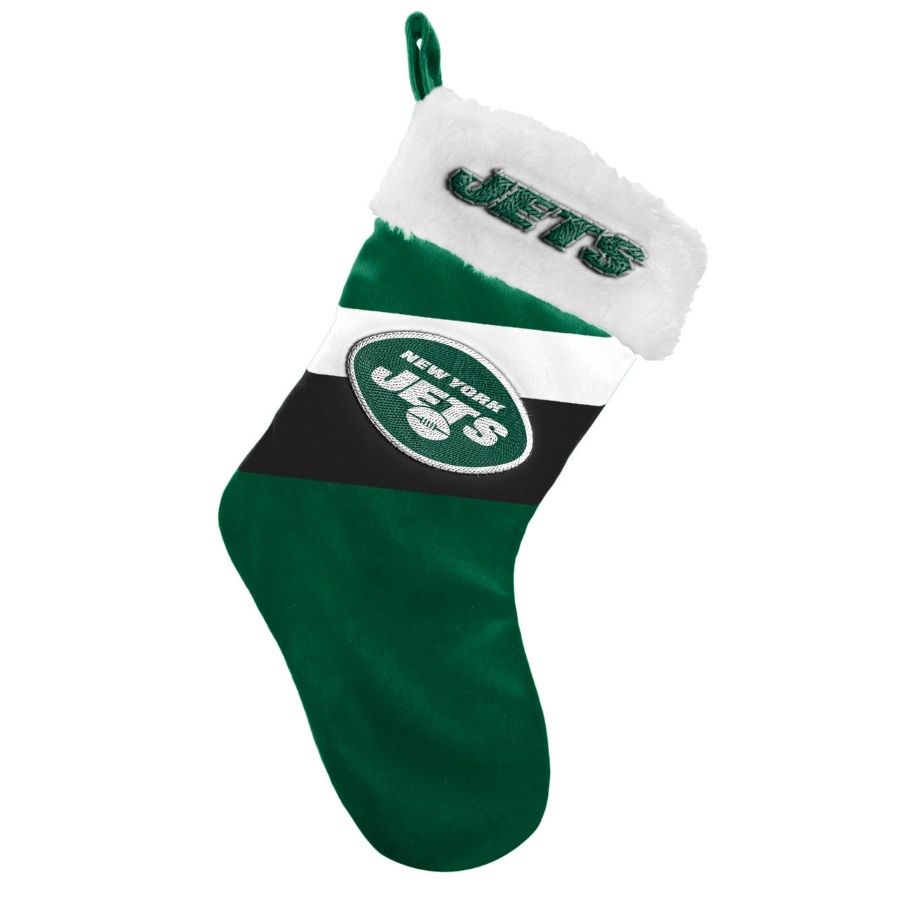 New York Jets Stocking Holiday Basic - Special Order - Sports Collectibles, Sports Memorabilia, Sports Fan Shop, Sports Gifts