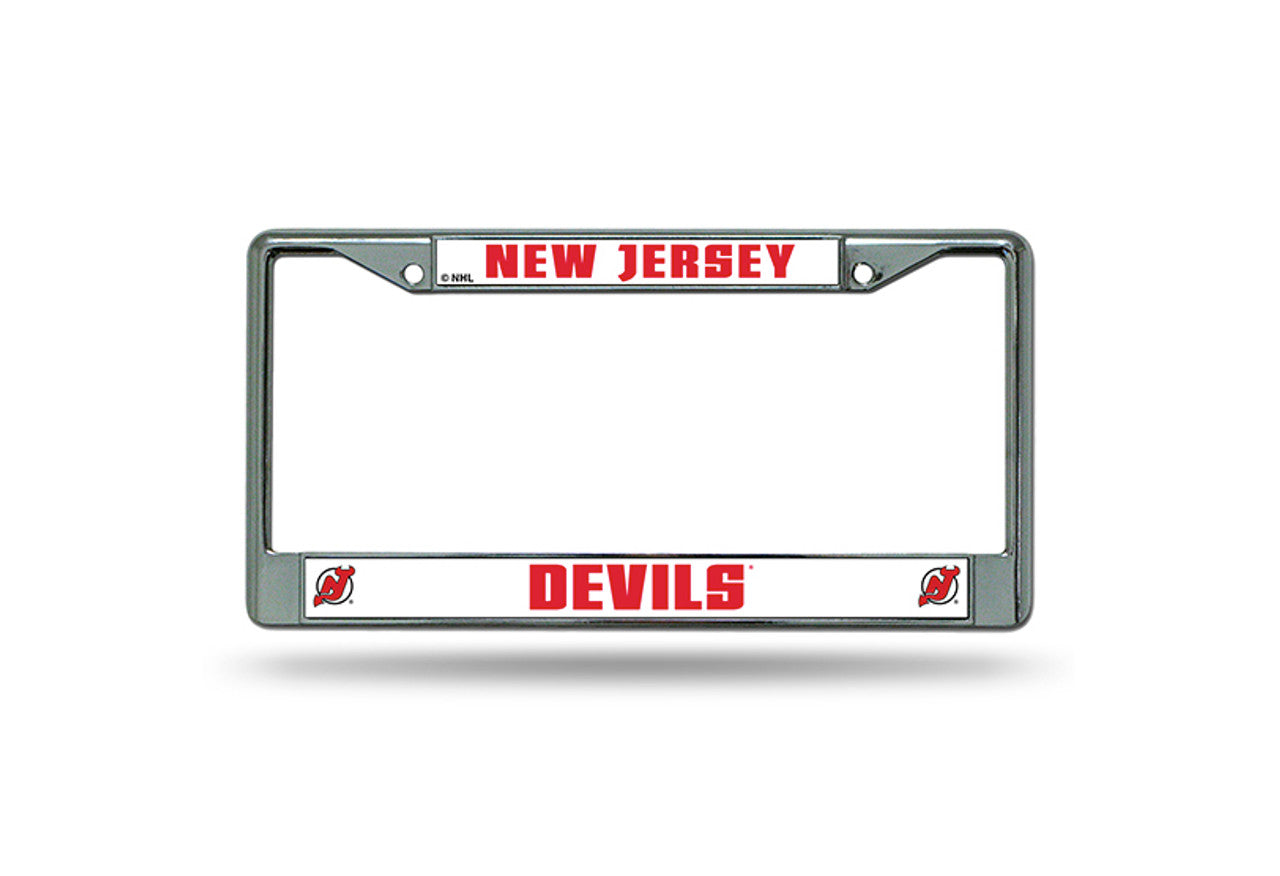 New Jersey Devils License Plate Frame Chrome - Special Order - Sports Collectibles, Sports Memorabilia, Sports Fan Shop, Sports Gifts