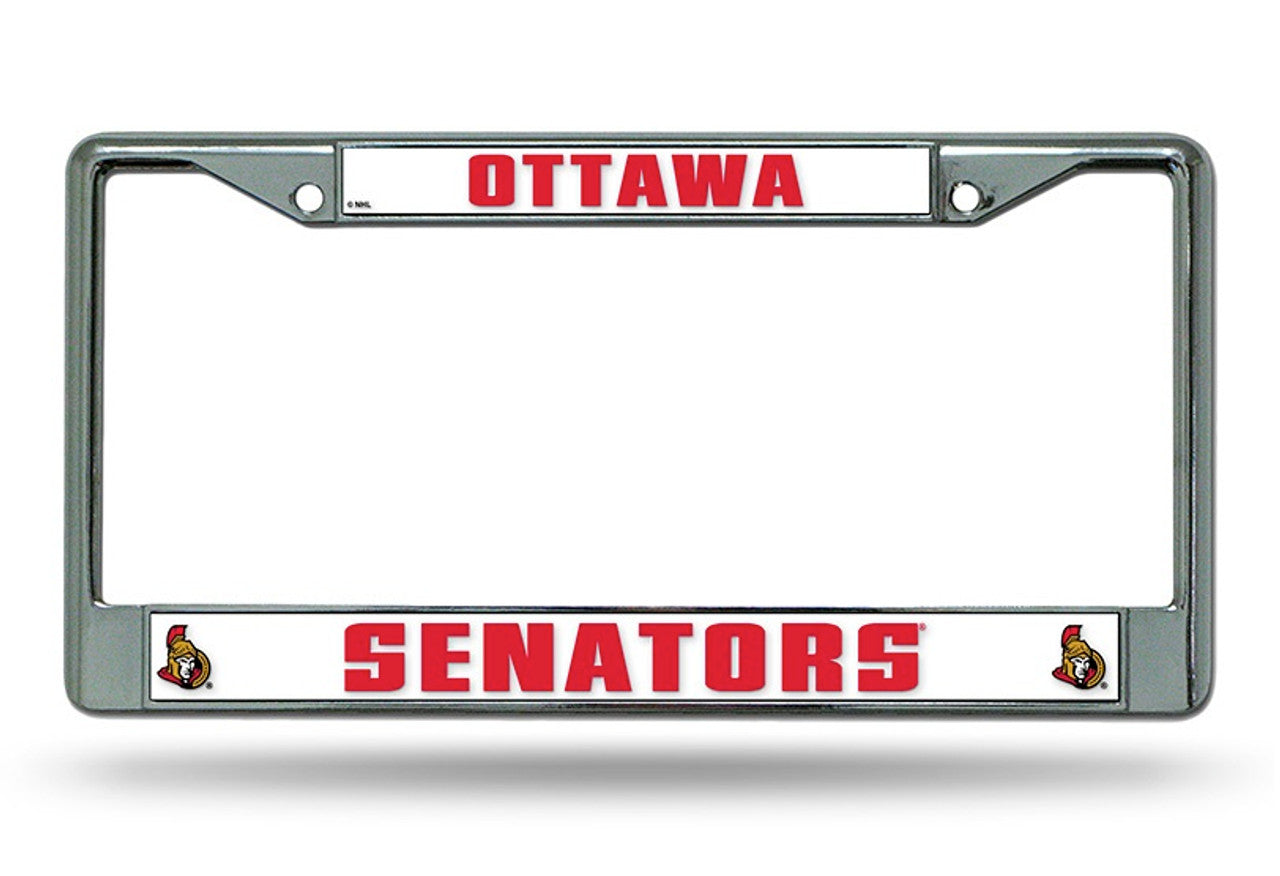 Ottawa Senators License Plate Frame Chrome - Special Order - Sports Collectibles, Sports Memorabilia, Sports Fan Shop, Sports Gifts