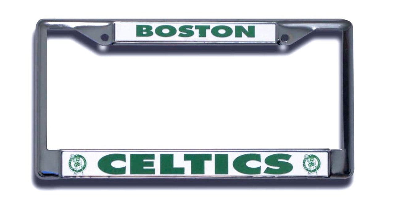 Boston Celtics License Plate Frame Chrome - Sports Collectibles, Sports Memorabilia, Sports Fan Shop, Sports Gifts