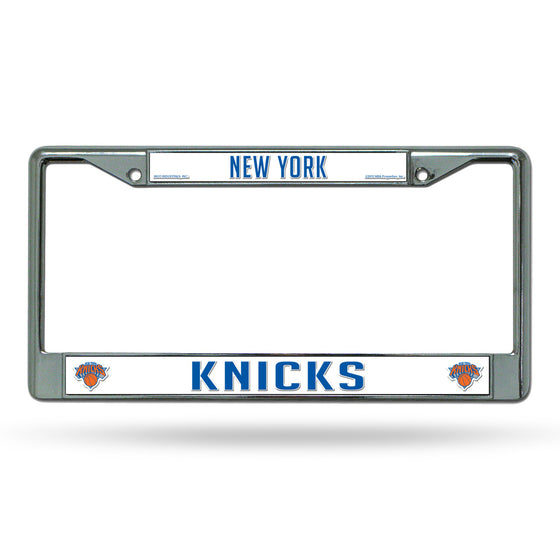New York Knicks License Plate Frame Chrome - Special Order - Sports Collectibles, Sports Memorabilia, Sports Fan Shop, Sports Gifts