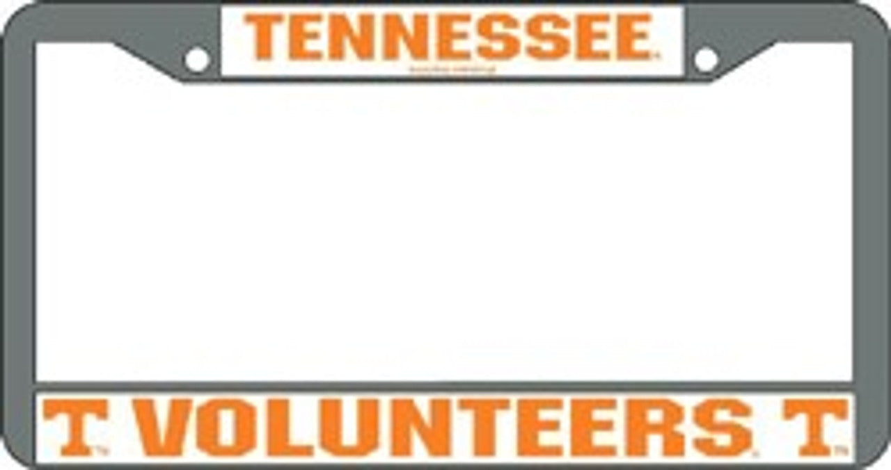 Tennessee Volunteers License Plate Frame Chrome - Sports Collectibles, Sports Memorabilia, Sports Fan Shop, Sports Gifts