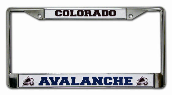 Colorado Avalanche License Plate Frame Chrome Printed Insert - Sports Collectibles, Sports Memorabilia, Sports Fan Shop, Sports Gifts