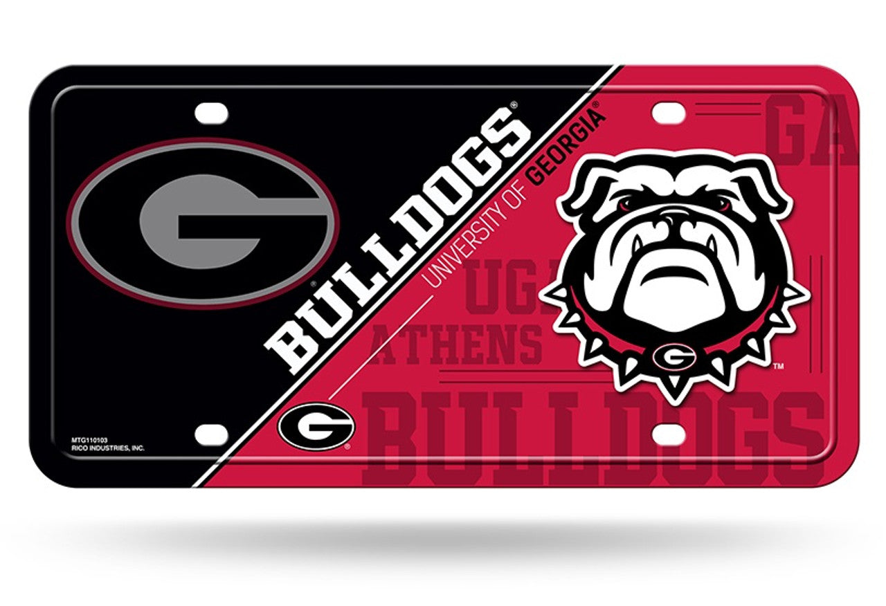 Georgia Bulldogs License Plate Metal - Sports Collectibles, Sports Memorabilia, Sports Fan Shop, Sports Gifts
