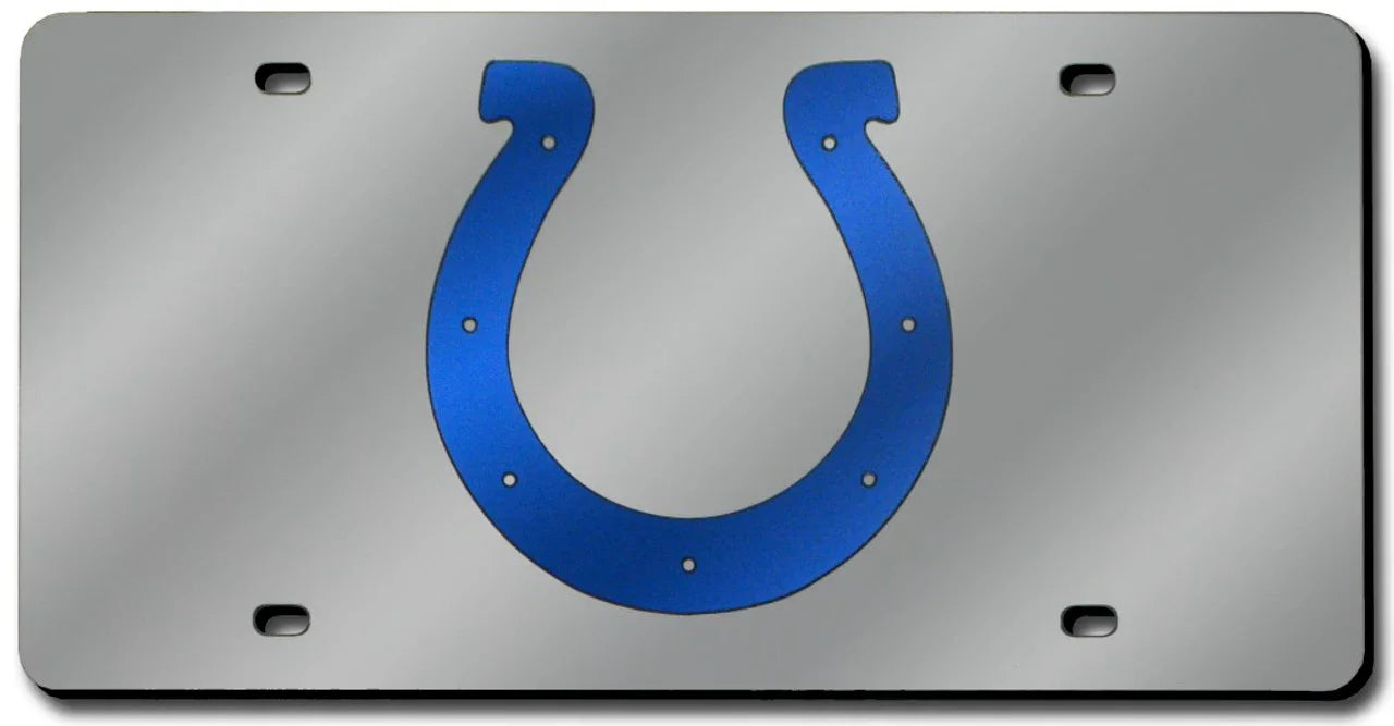 Indianapolis Colts Laser Cut Silver License Plate (CDG) - 757 Sports Collectibles