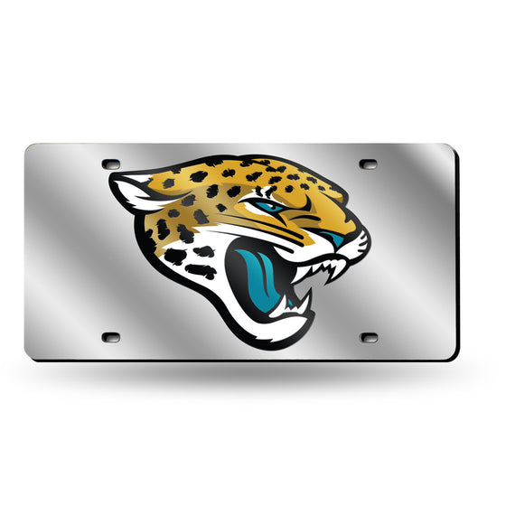Jacksonville Jaguars License Plate Laser Cut Silver - Special Order - Sports Collectibles, Sports Memorabilia, Sports Fan Shop, Sports Gifts